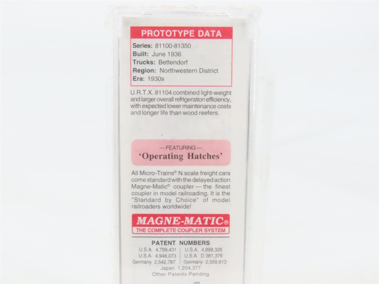 N Scale Micro-Trains MTL 59100 URTX CMStP&P 40' Steel Ice Reefer #81104