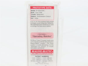 N Scale Micro-Trains MTL 59100 URTX CMStP&P 40' Steel Ice Reefer #81104