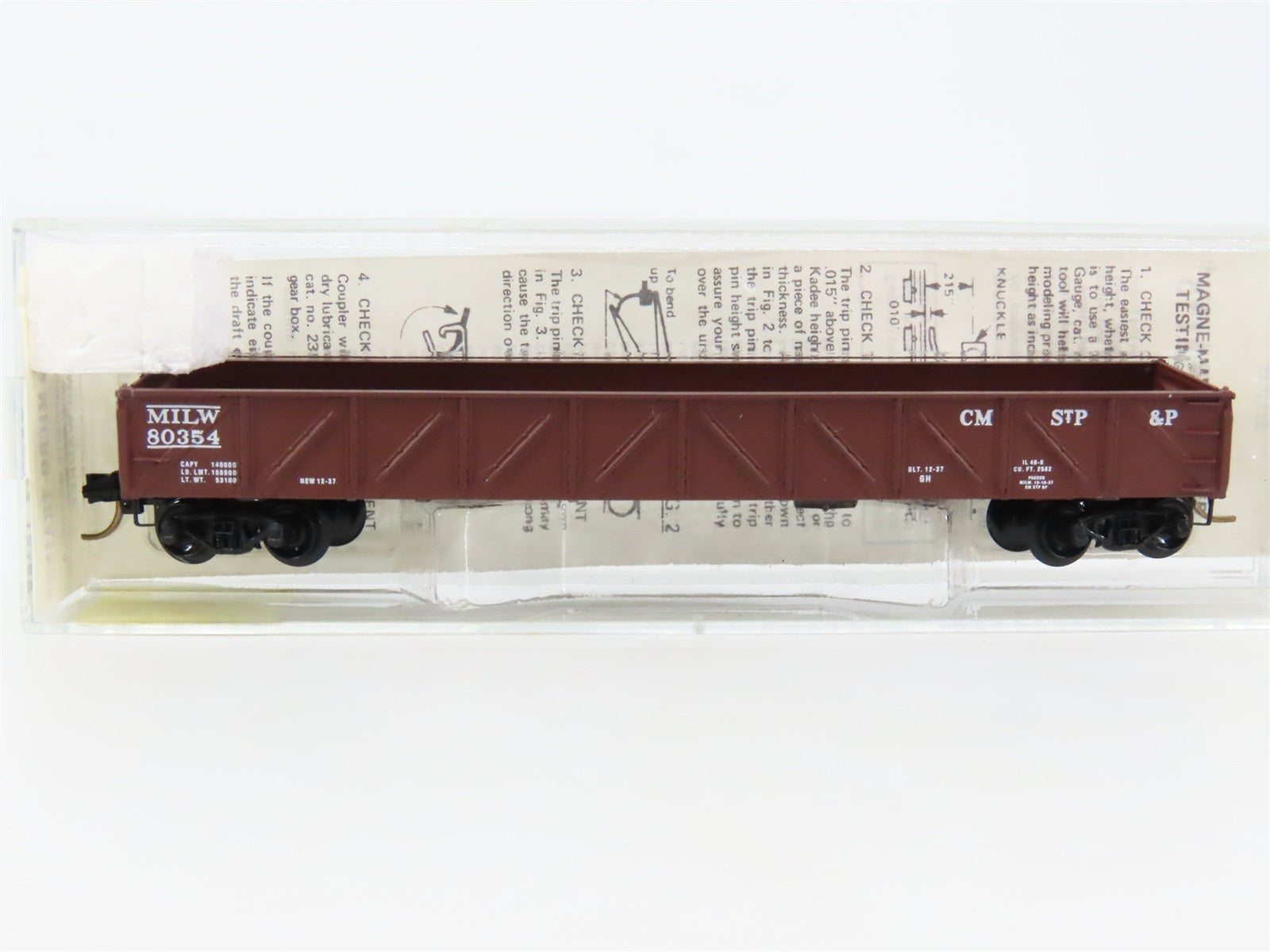 N Scale Micro-Trains 60010 MILW Milwaukee Road 50' Gondola 80354 RTR