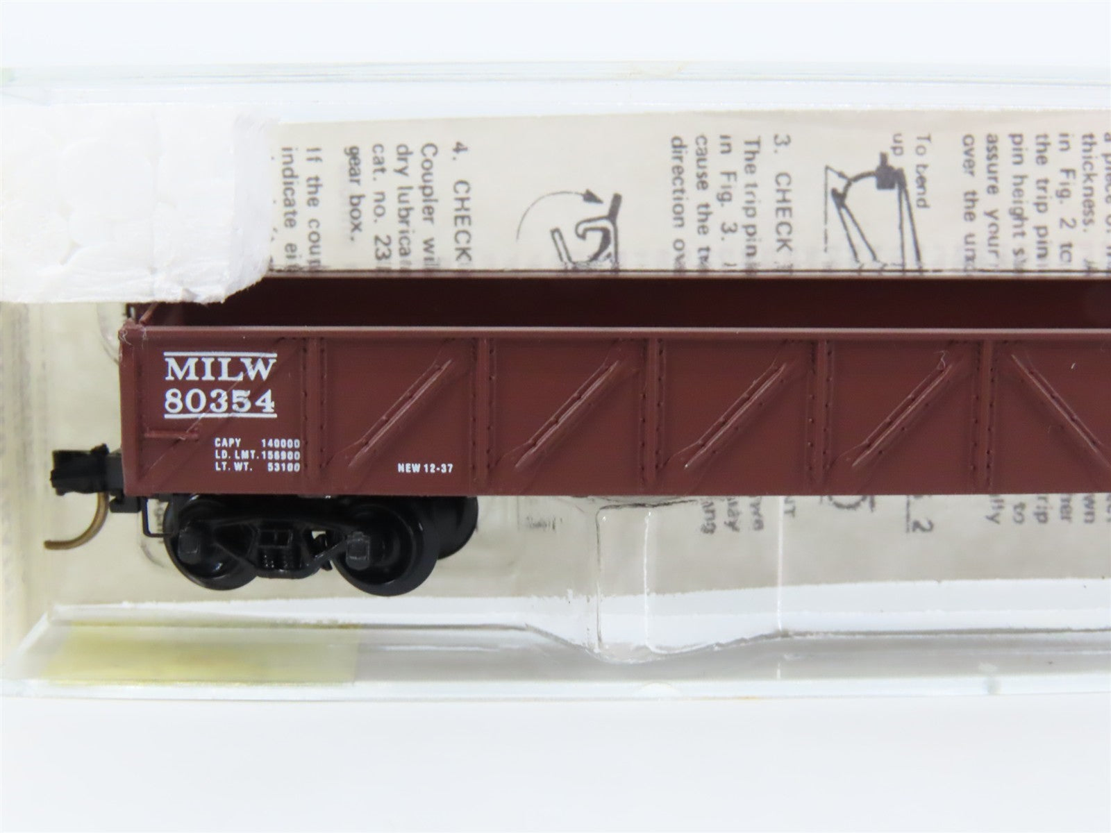 N Scale Micro-Trains 60010 MILW Milwaukee Road 50' Gondola 80354 RTR
