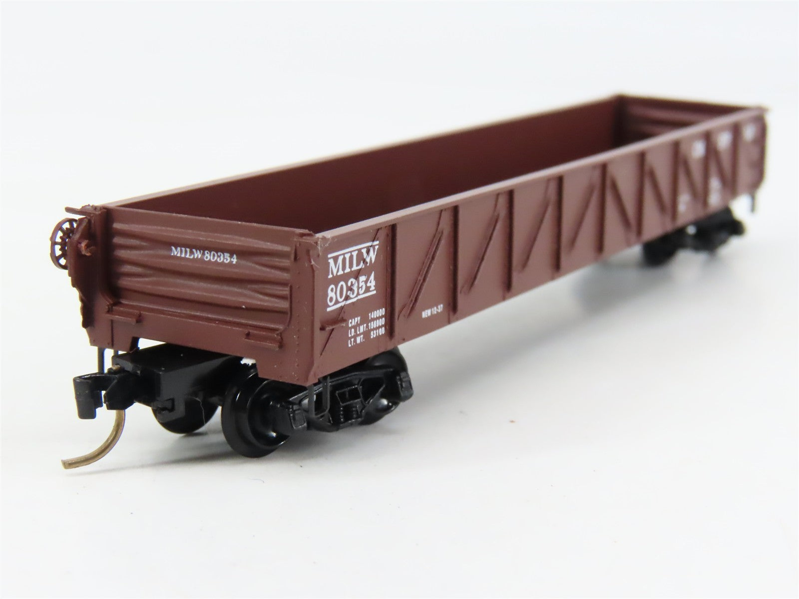N Scale Micro-Trains 60010 MILW Milwaukee Road 50' Gondola 80354 RTR