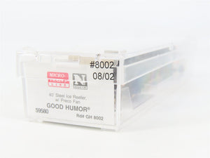 N Scale Micro-Trains 59580 GH Good Humor 40' Steel Ice Reefer 8002 RTR