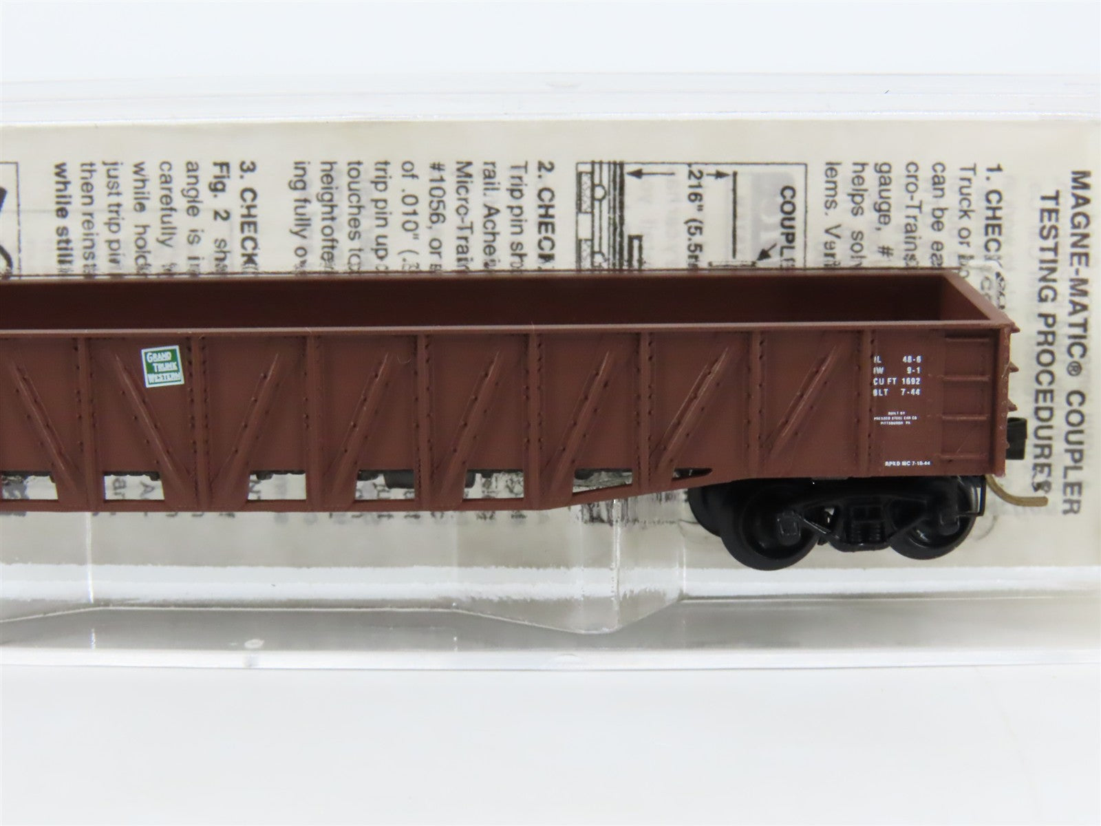 N Scale Micro-Trains 63010 GTW Grand Trunk Western 50' Composite Gondola RTR