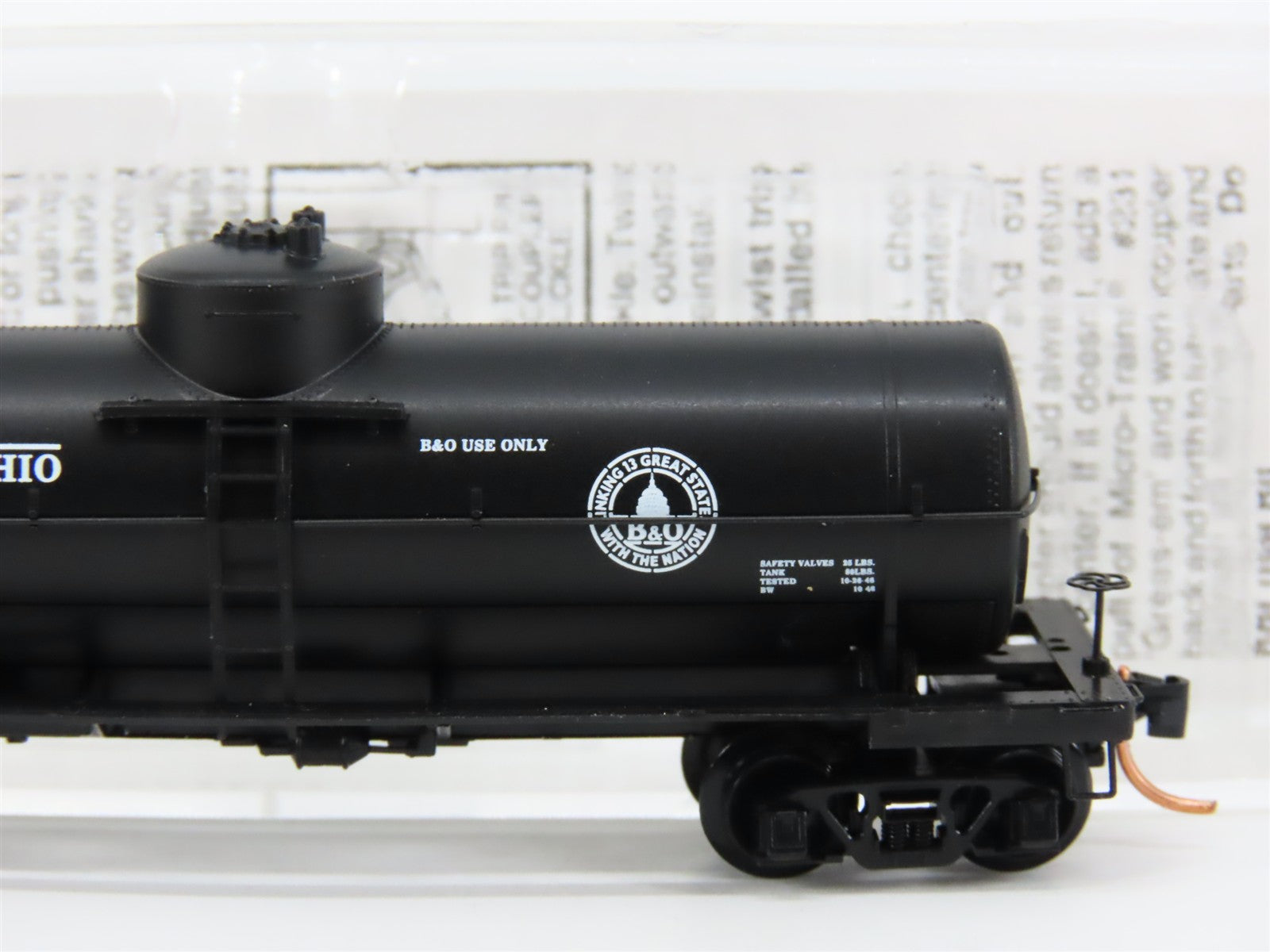 N Scale Micro-Trains MTL 65020 B&O Baltimore & Ohio Single Dome Tank Car #X417