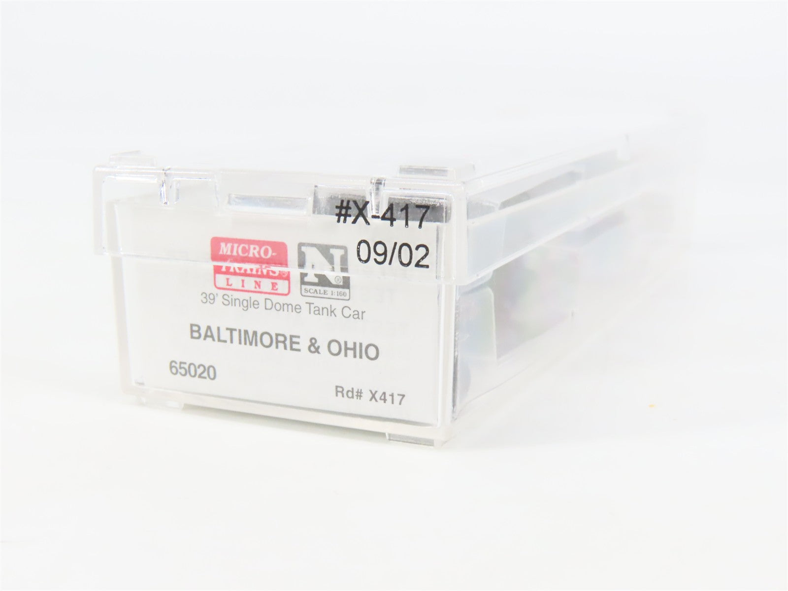 N Scale Micro-Trains MTL 65020 B&O Baltimore & Ohio Single Dome Tank Car #X417