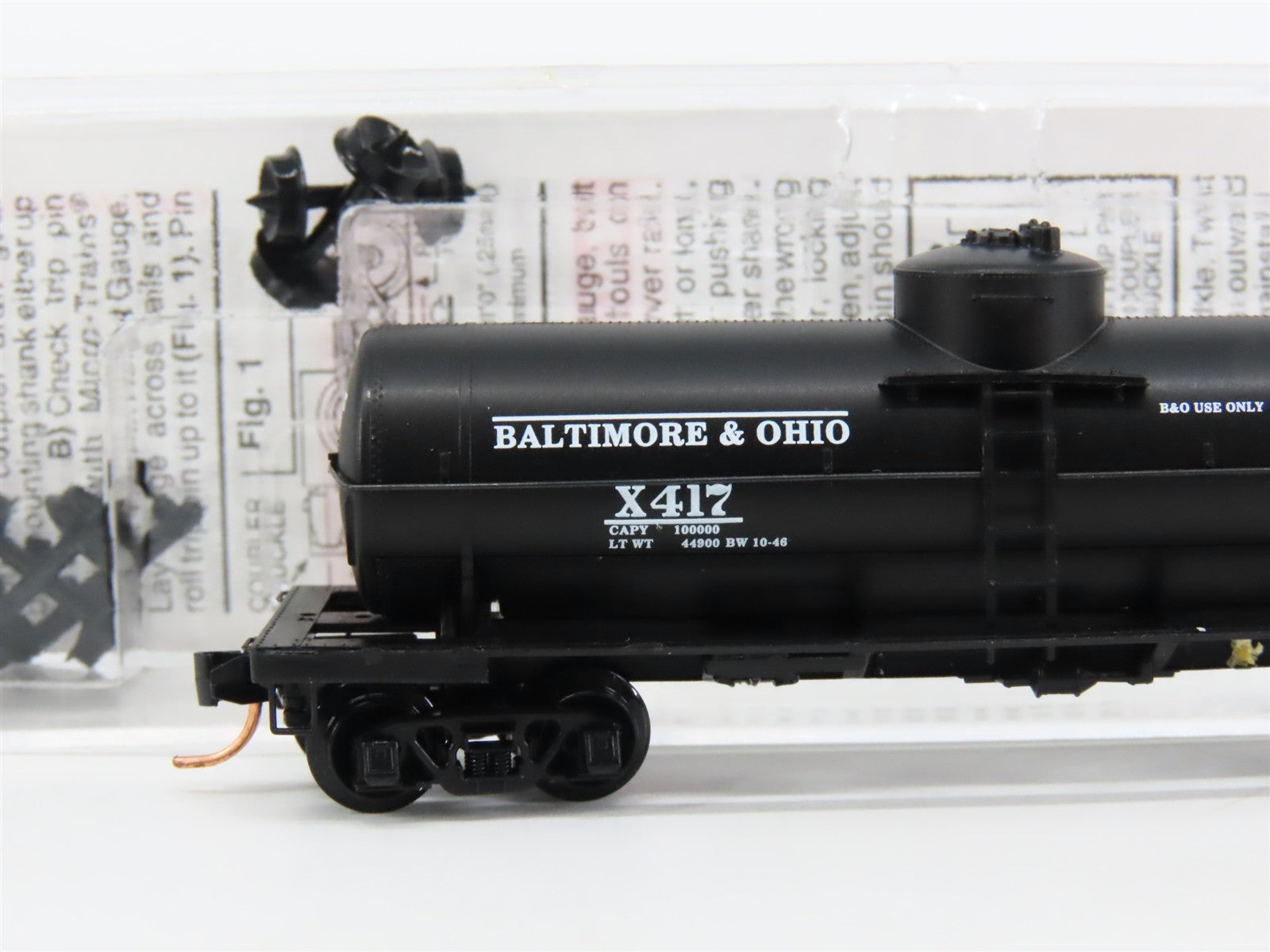 N Scale Micro-Trains MTL 65020 B&O Baltimore & Ohio Single Dome Tank Car #X417