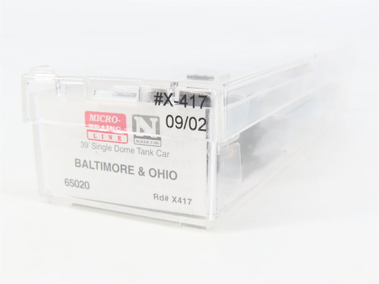 N Scale Micro-Trains MTL 65020 B&O Baltimore & Ohio Single Dome Tank Car #X417