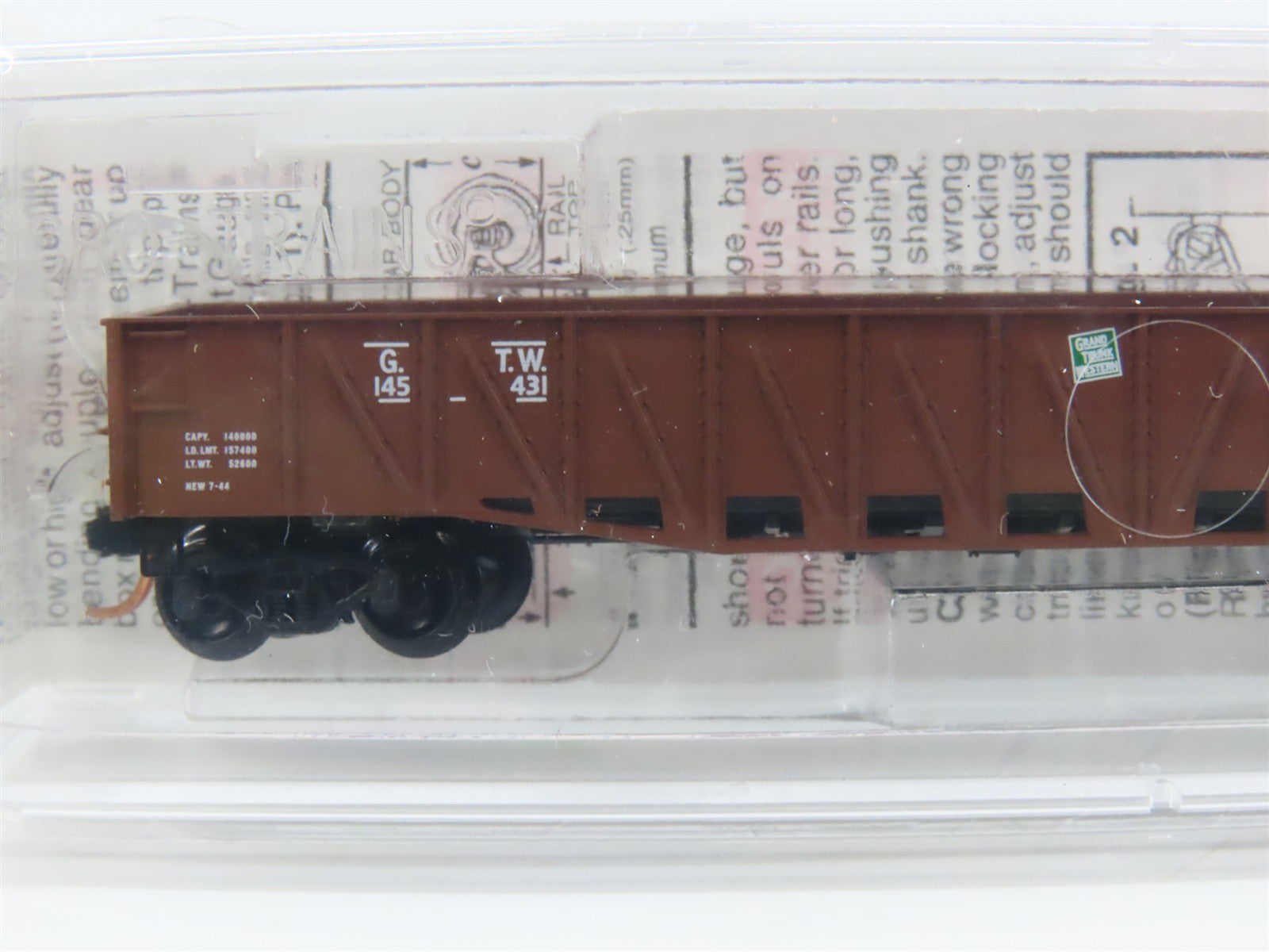 N Scale Micro-Trains 63010 GTW Grand Trunk Western 50' Composite Gondola RTR