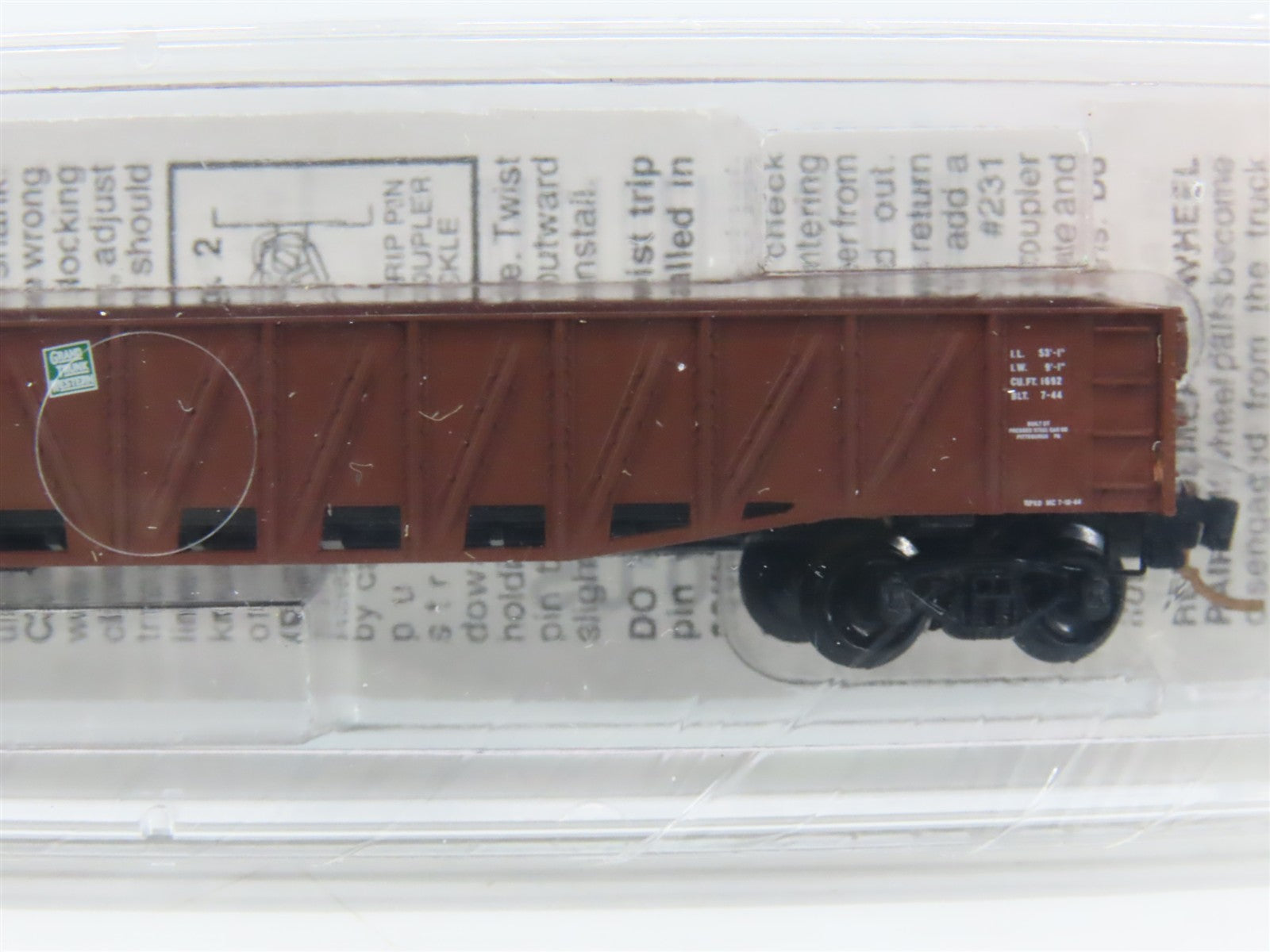 N Scale Micro-Trains 63010 GTW Grand Trunk Western 50' Composite Gondola RTR