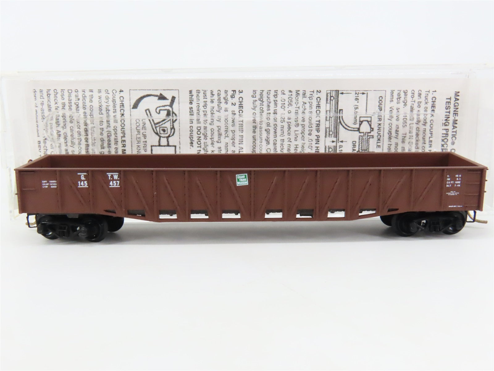 N Scale Micro-Trains 63010 GTW Grand Trunk Western 50' Composite Gondola RTR