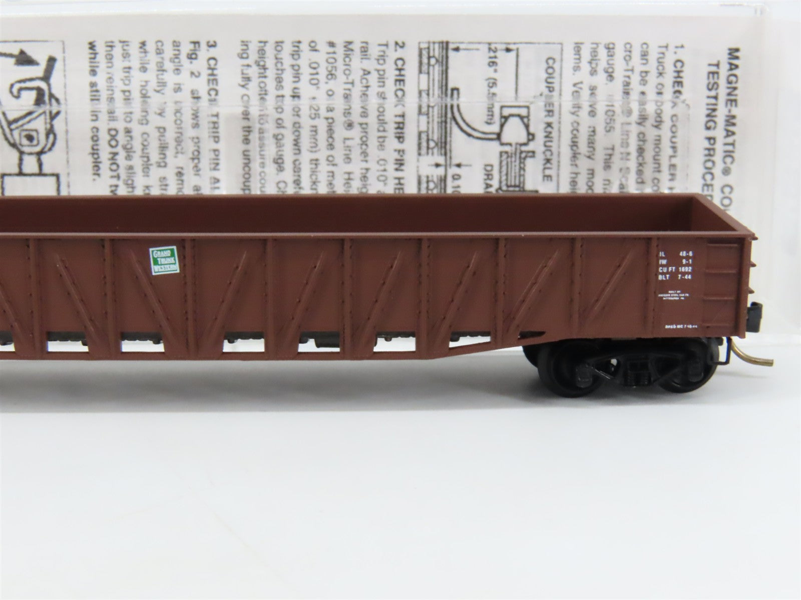 N Scale Micro-Trains 63010 GTW Grand Trunk Western 50' Composite Gondola RTR