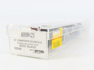 N Scale Micro-Trains 62040 RI Rock Island 50' Composite Gondola 1199 RTR