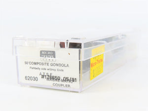 N Scale Micro-Trains 62030 ATSF Santa Fe 50' Composite Gondola 176650 RTR