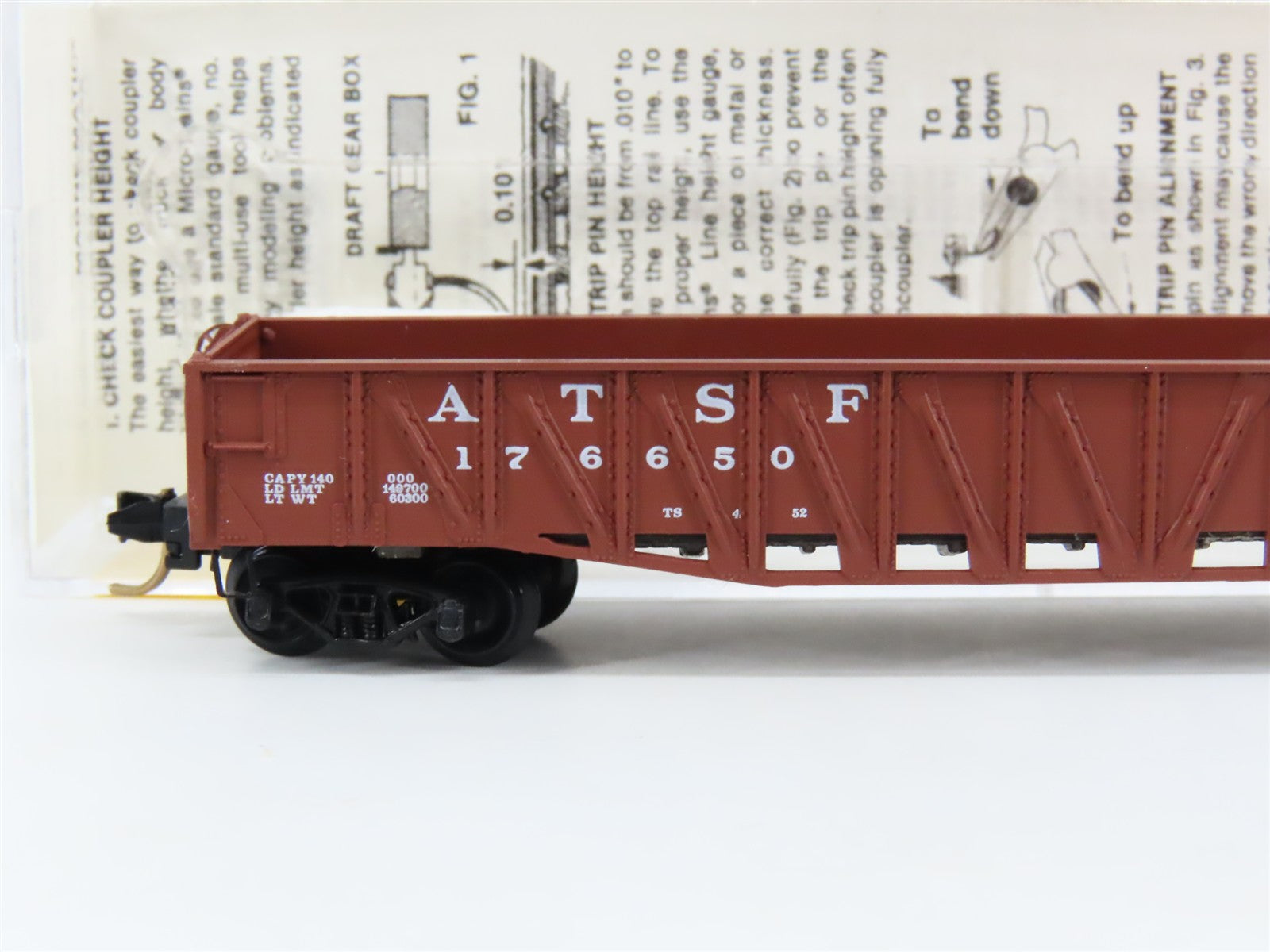 N Scale Micro-Trains 62030 ATSF Santa Fe 50' Composite Gondola 176650 RTR