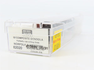 N Scale Micro-Trains 62020 NW Norfolk & Western 50' Composite Gondola 70699 RTR
