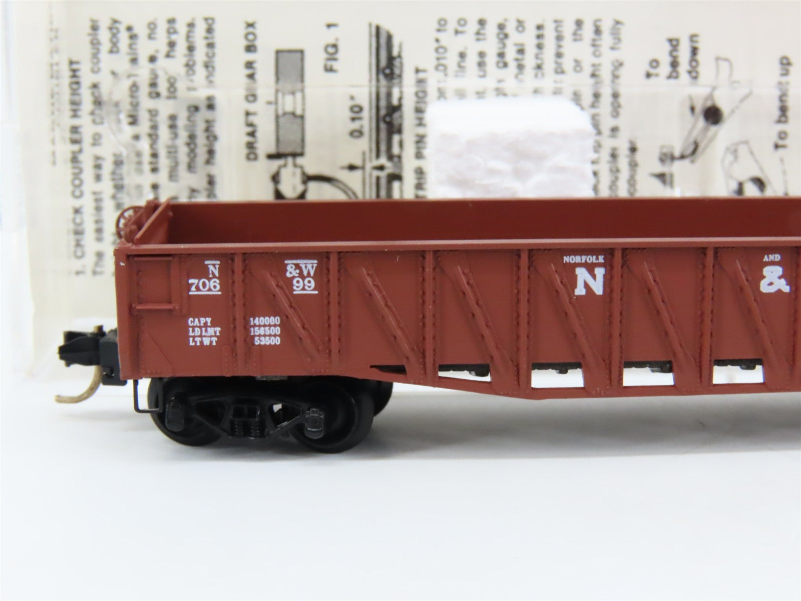 N Scale Micro-Trains 62020 NW Norfolk & Western 50' Composite Gondola 70699 RTR