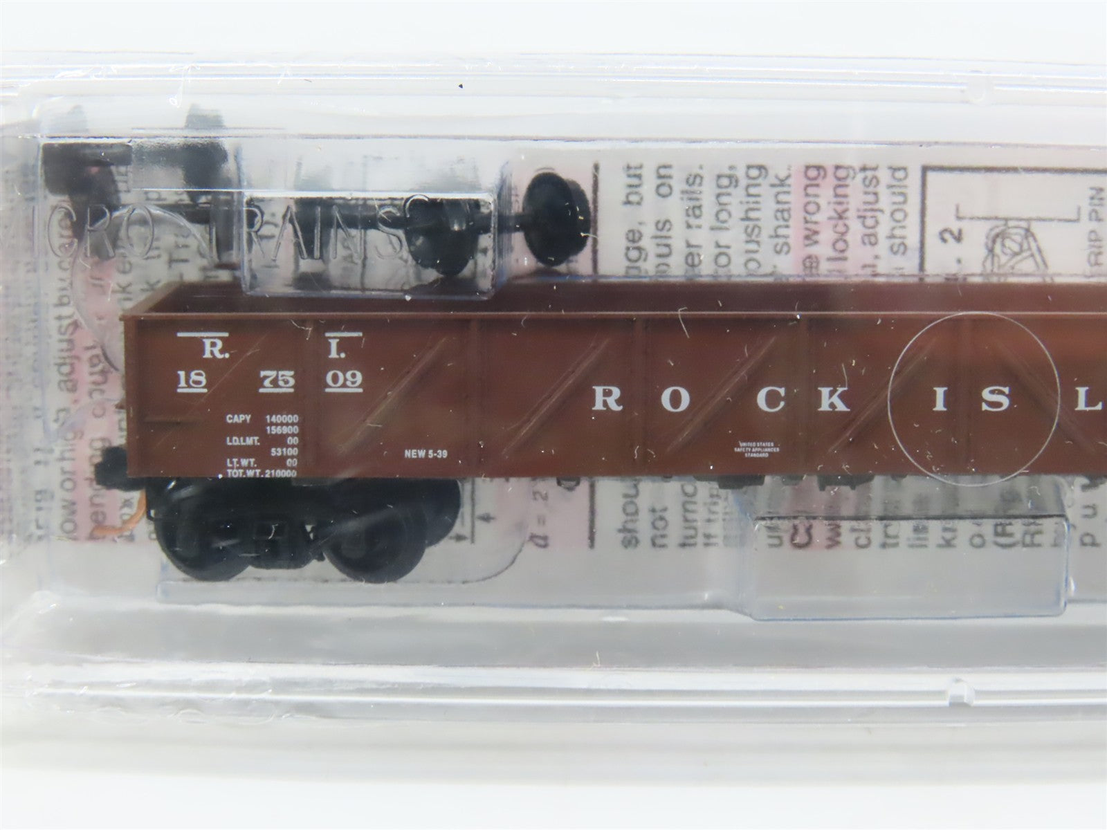 N Scale Micro-Trains 61010 RI Rock Island 50' Composite Gondola 187509 RTR