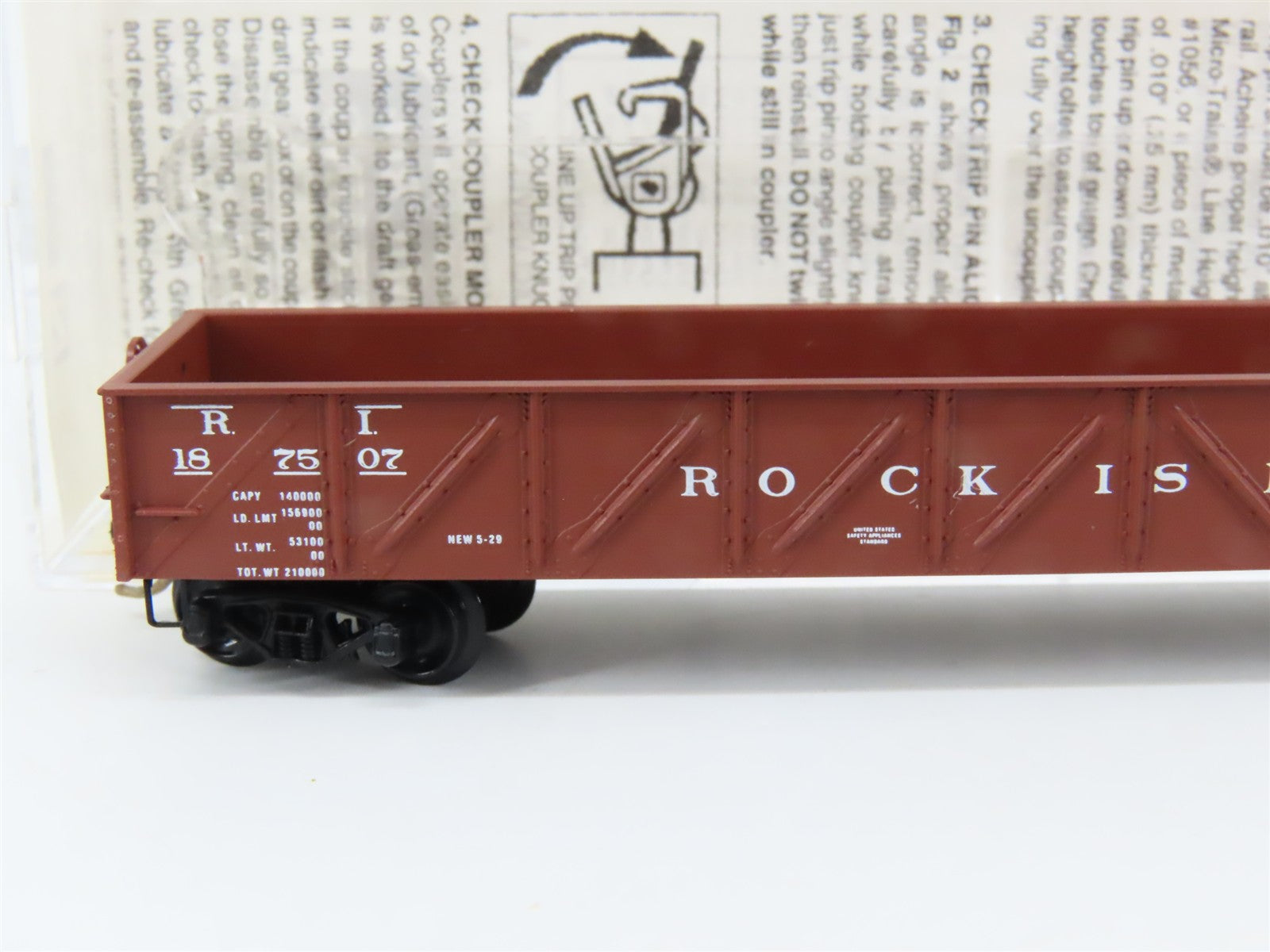 N Scale Micro-Trains 61010 RI Rock Island 50' Composite Gondola 187507 RTR