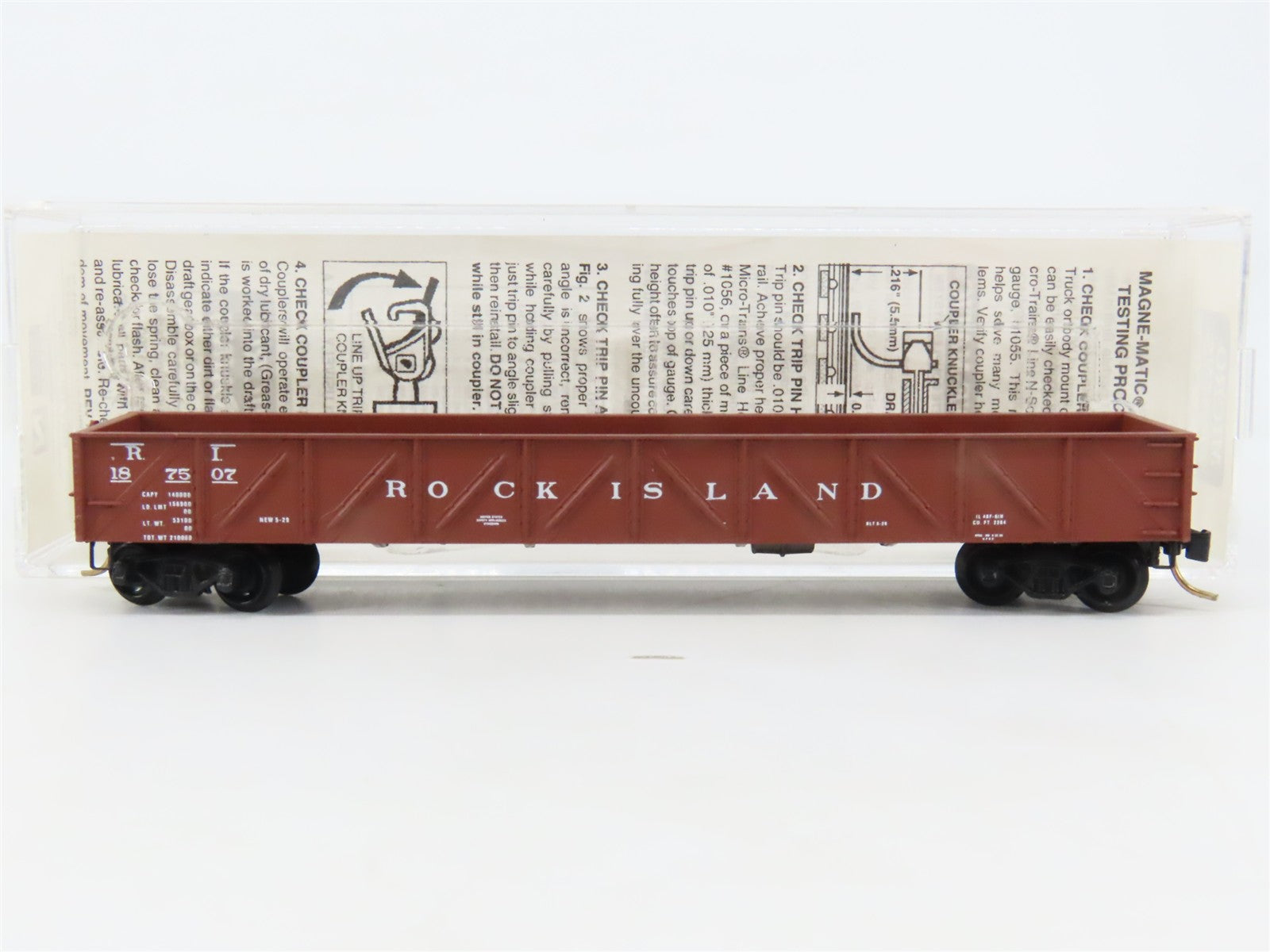 N Scale Micro-Trains 61010 RI Rock Island 50' Composite Gondola 187507 RTR