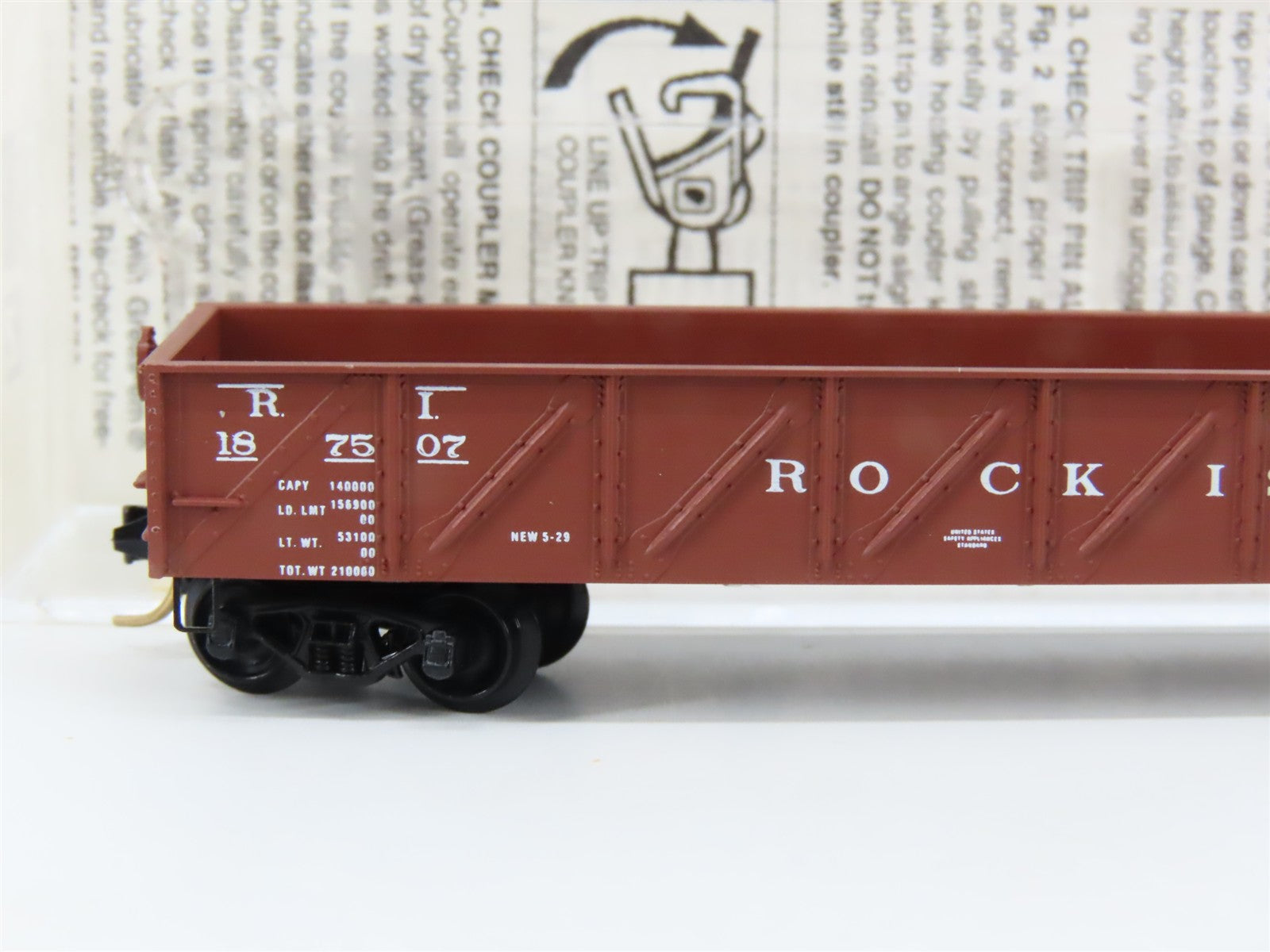 N Scale Micro-Trains 61010 RI Rock Island 50' Composite Gondola 187507 RTR