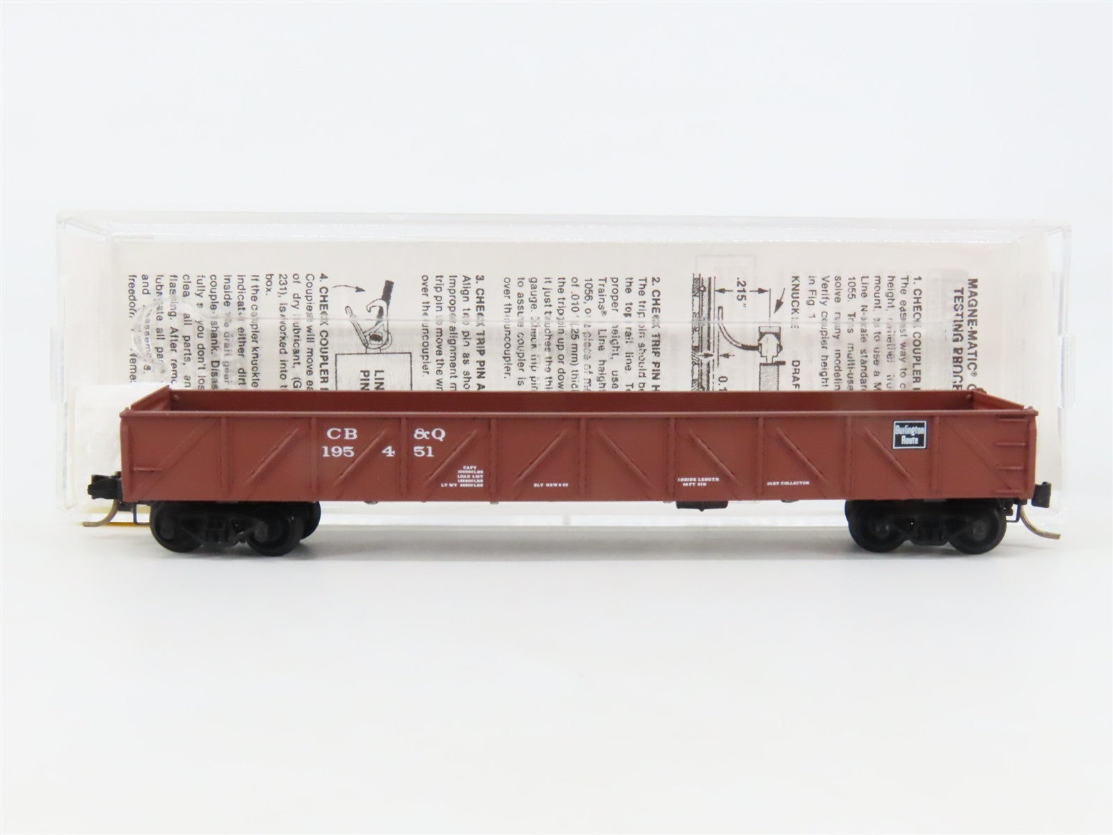 N Scale Micro-Trains 60020 CB&Q Burlington Route 50' Gondola 195451 RTR