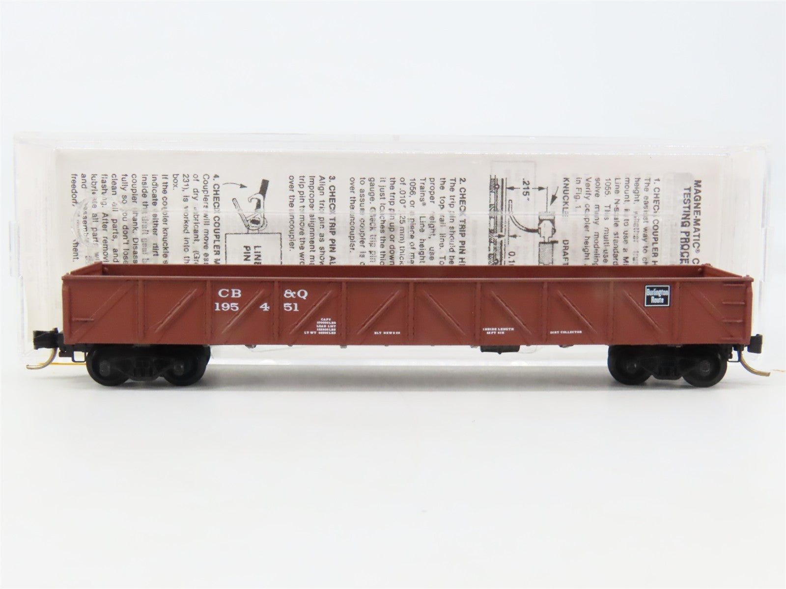 N Scale Micro-Trains 60020 CB&Q Burlington Route 50' Gondola 195451 RTR