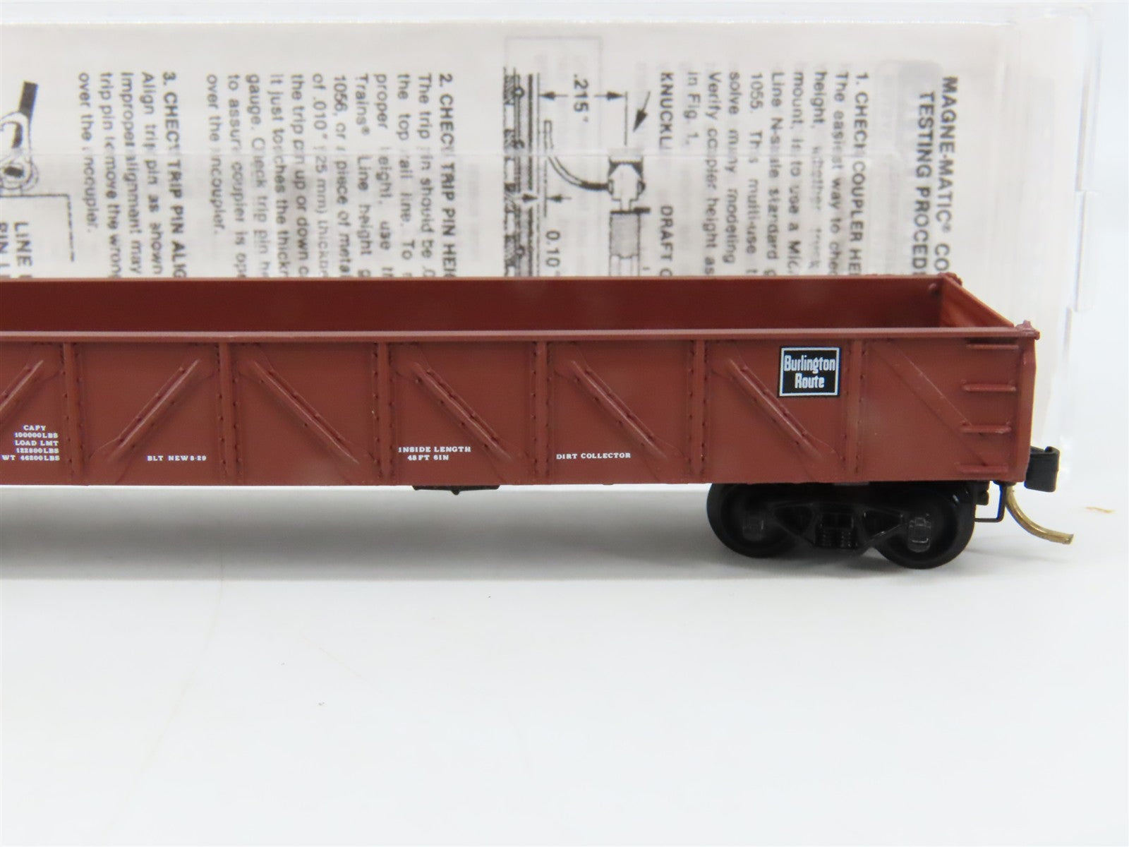 N Scale Micro-Trains 60020 CB&Q Burlington Route 50' Gondola 195451 RTR