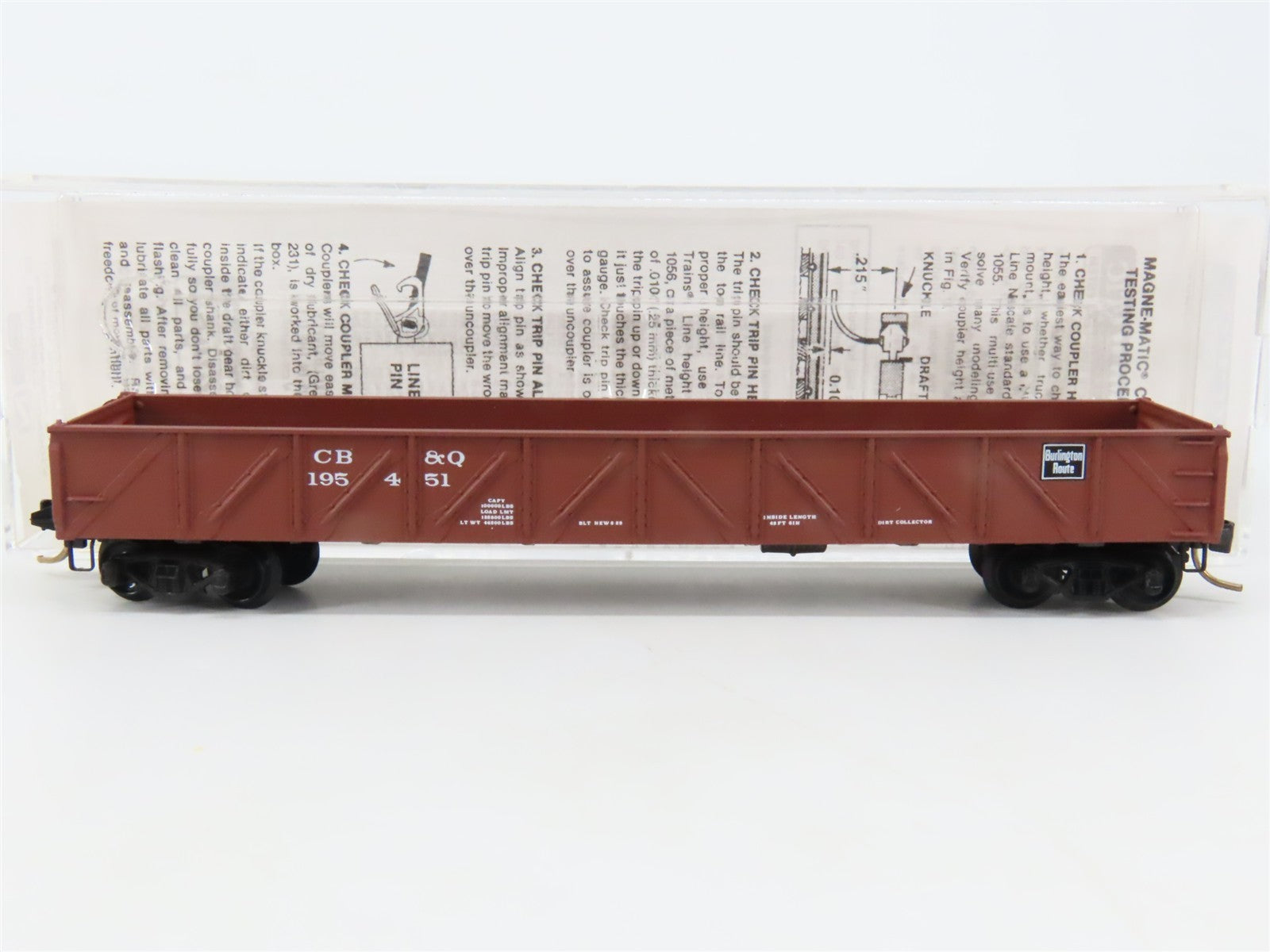 N Scale Micro-Trains 60020 CB&Q Burlington Route 50' Gondola 195451 RTR