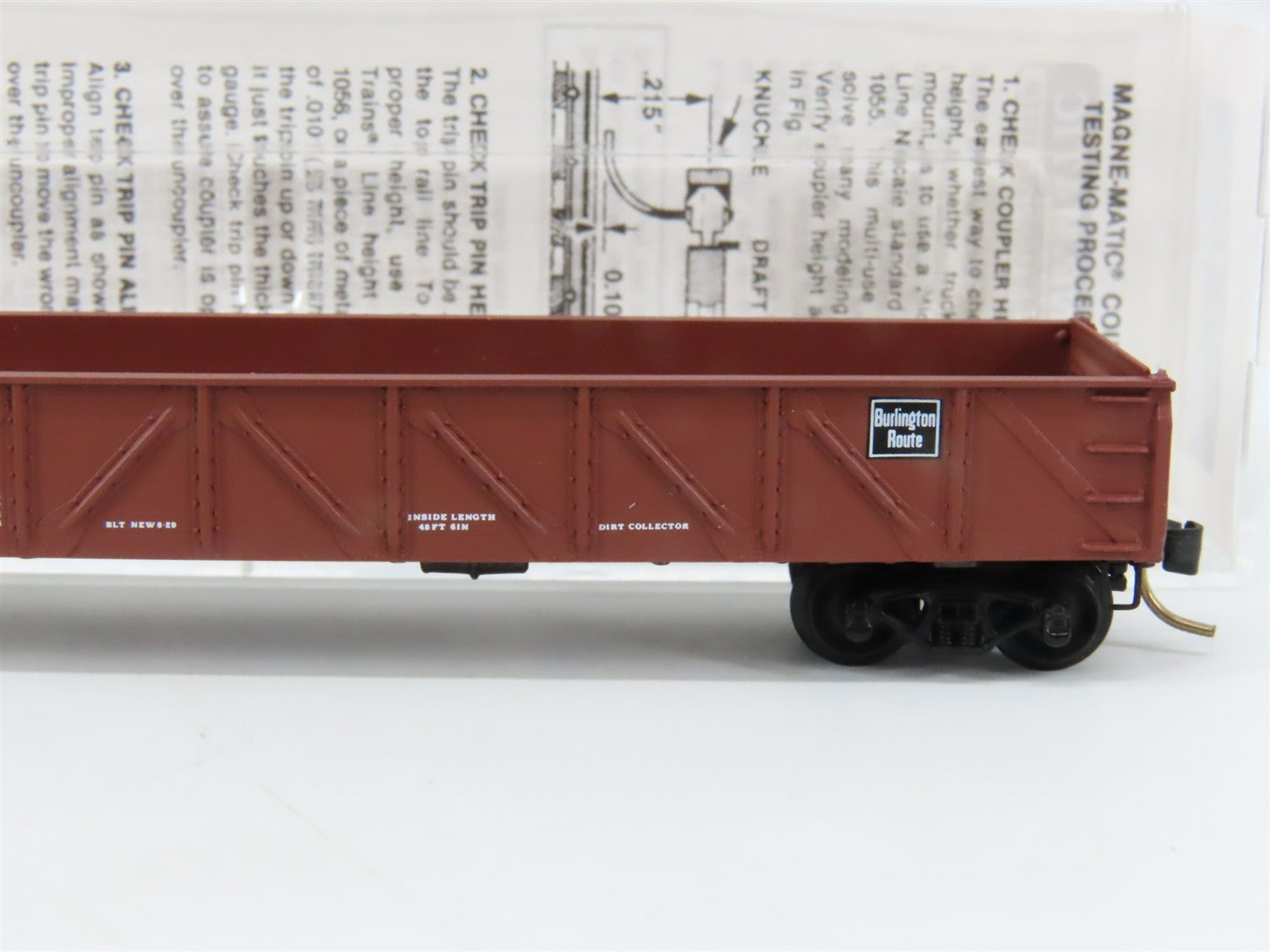 N Scale Micro-Trains 60020 CB&Q Burlington Route 50' Gondola 195451 RTR