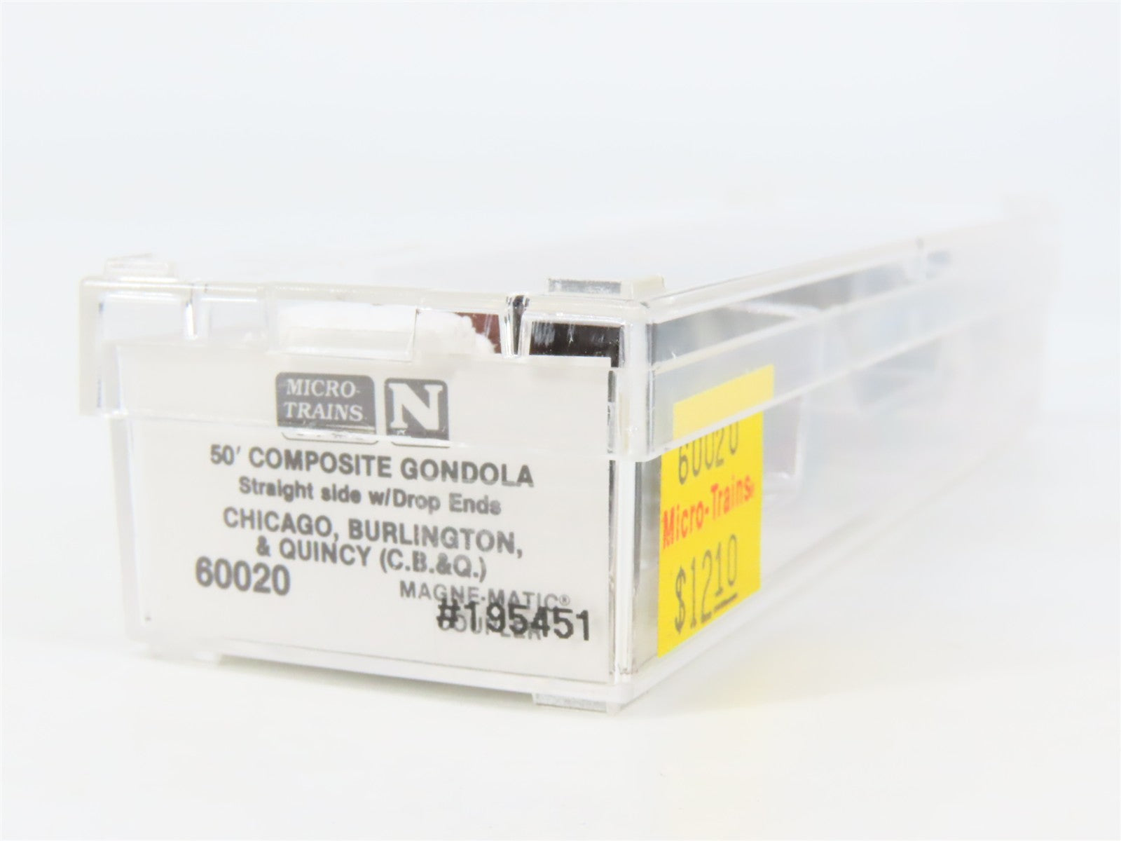 N Scale Micro-Trains 60020 CB&Q Burlington Route 50' Gondola 195451 RTR