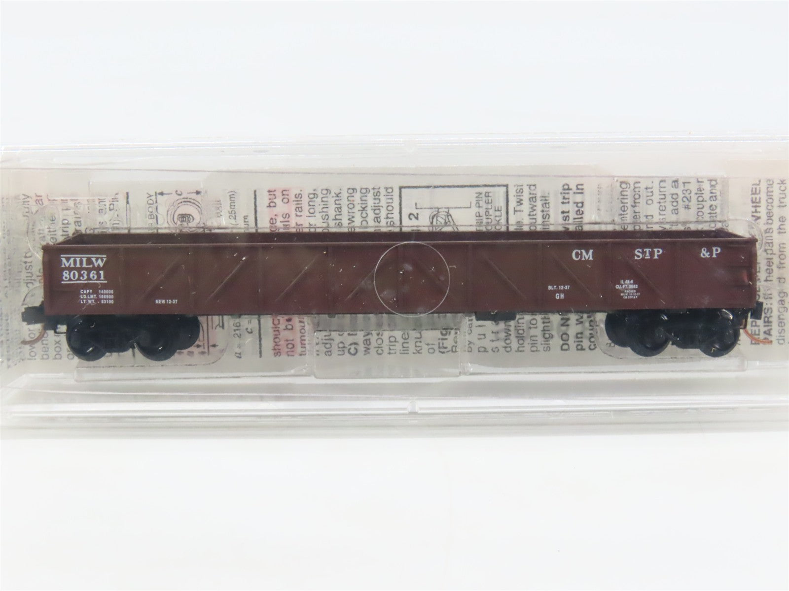 N Scale Micro-Trains 60010 MILW Milwaukee Road 50' 50' Composite Gondola RTR