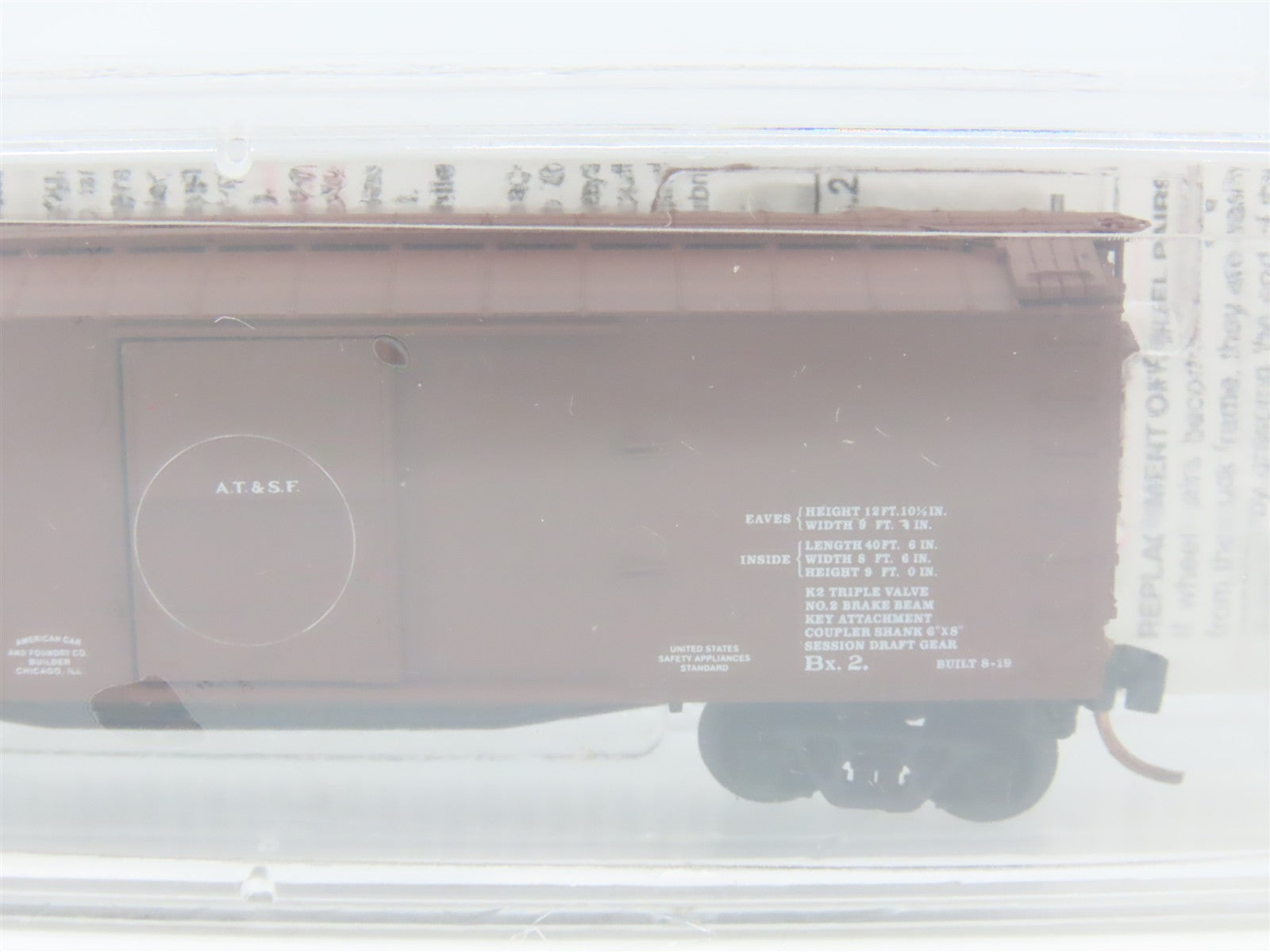 N Scale Micro-Trains 39060 ATSF Santa Fe 40' Wood Box Car #38693 C.T. RTR