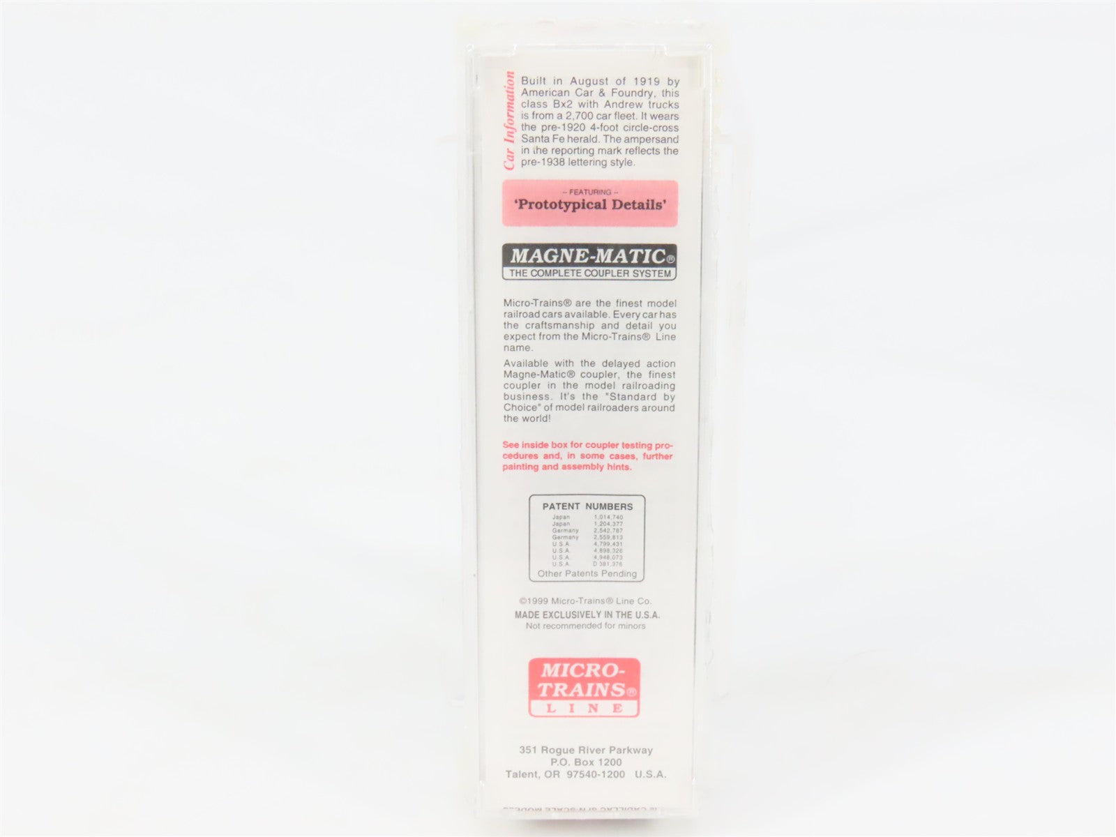 N Scale Micro-Trains 39060 ATSF Santa Fe 40' Wood Box Car #38693 C.T. RTR