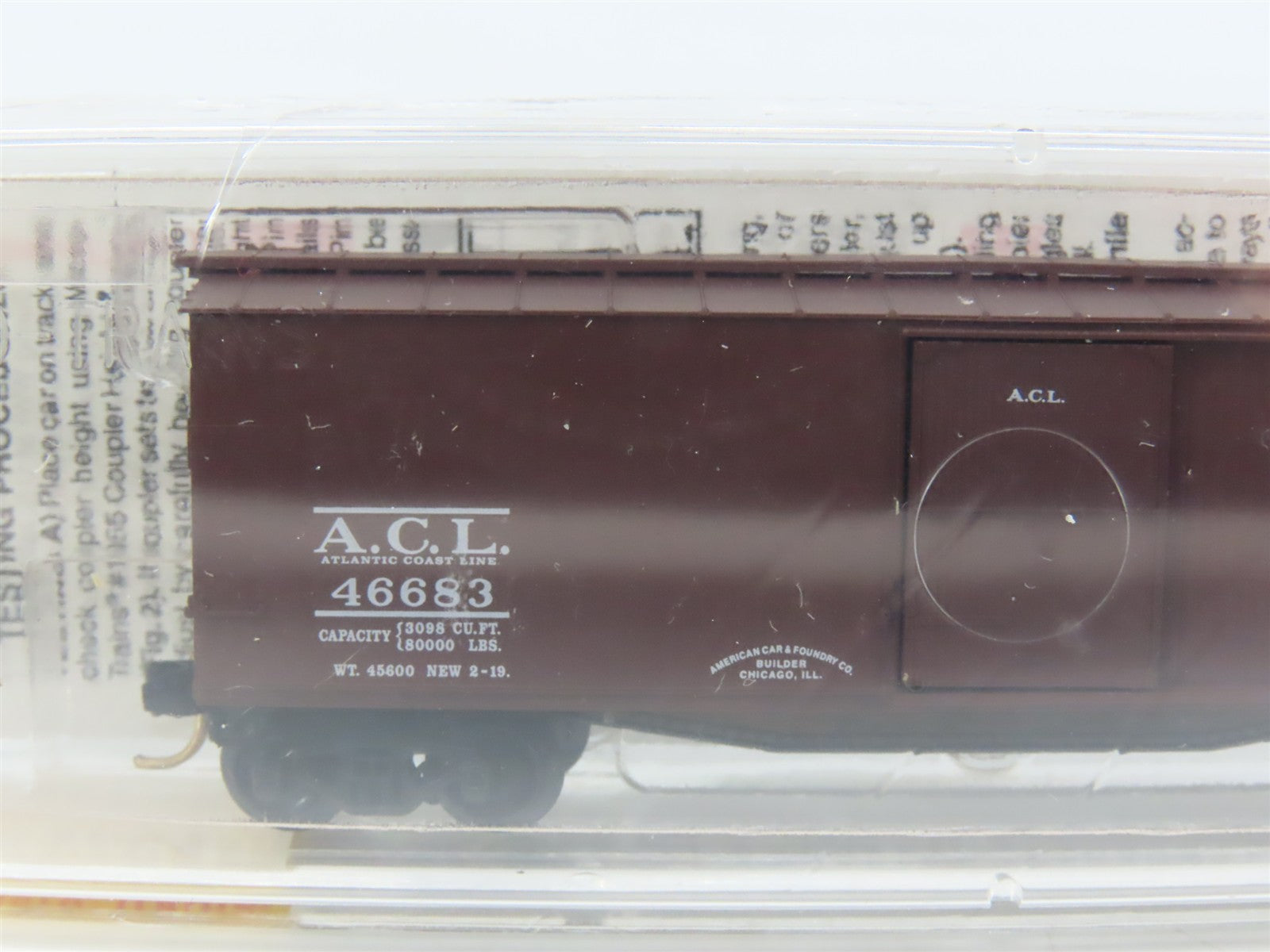 N Scale Micro-Trains 39080 ACL Atlantic Coast Line 40' Box Car 46683 RTR