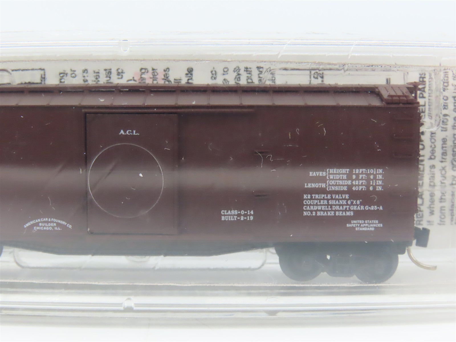 N Scale Micro-Trains 39080 ACL Atlantic Coast Line 40' Box Car 46683 RTR