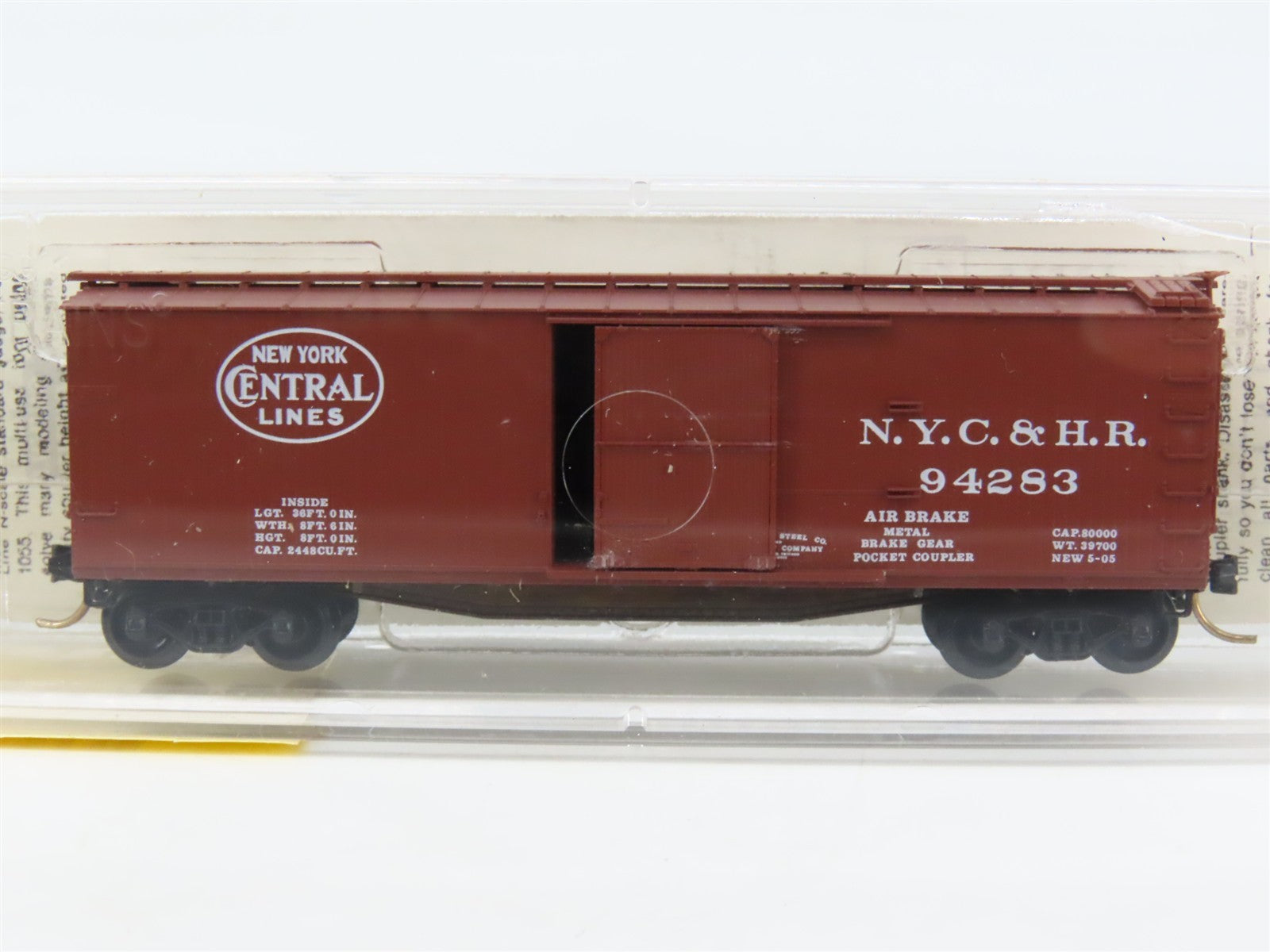 N Micro-Trains 39110 NYC&HR New York Central & Hudson River 40' Box Car #94283