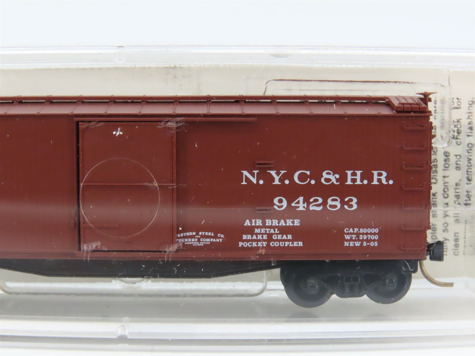 N Micro-Trains 39110 NYC&HR New York Central & Hudson River 40' Box Car #94283