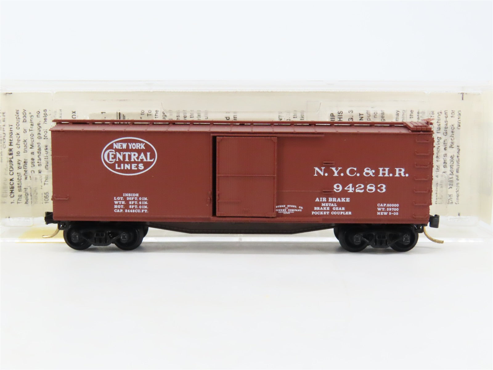 N Micro-Trains 39110 NYC&HR New York Central & Hudson River 40' Box Car #94283