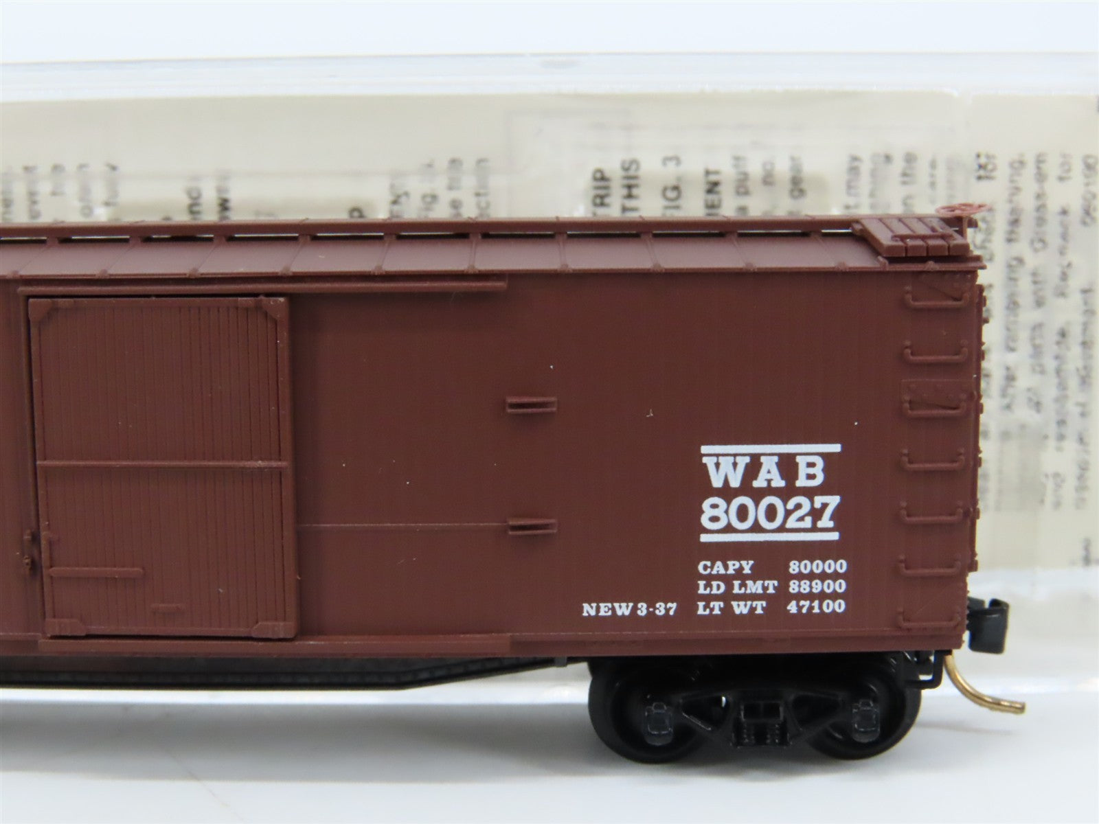 N Scale Micro-Trains 39120 WAB Wabash 40' Box Car 80027 RTR