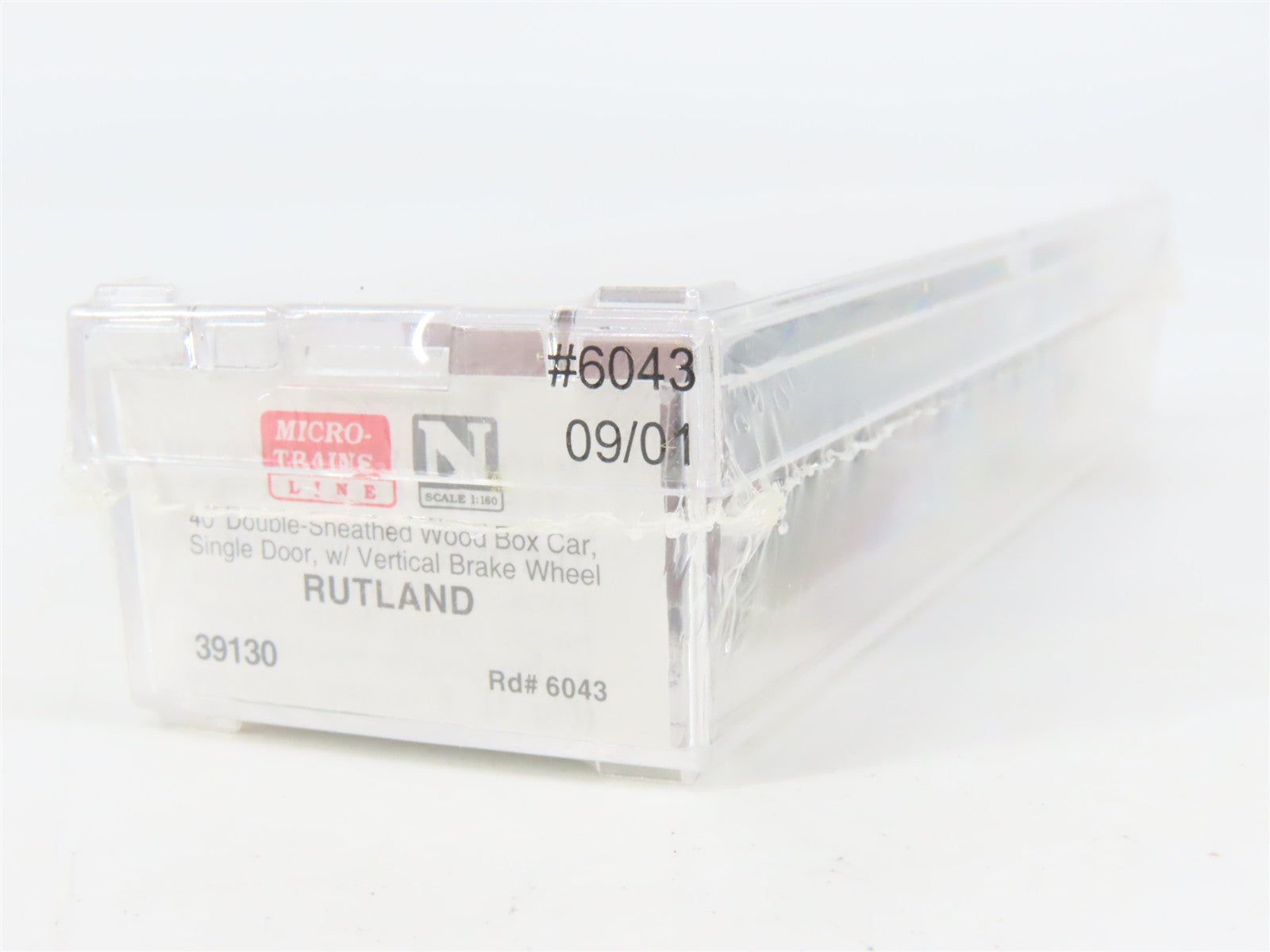 N Scale Micro-Trains 39130 RUT Rutland 40' Double-Sheathed Wood Box Car 6043 RTR