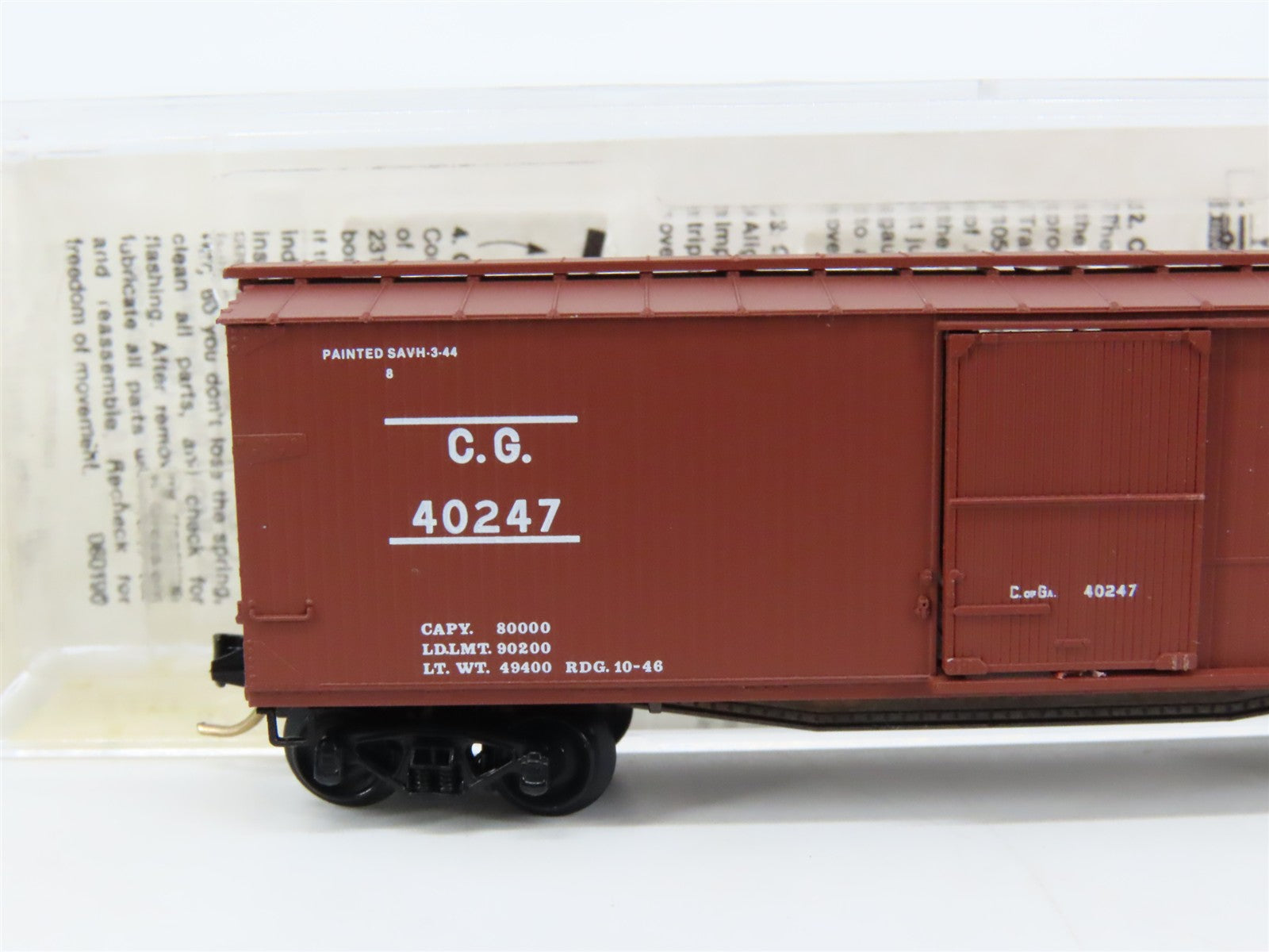 N Scale Micro-Trains 39150 CG Central of Georgia 40' Box Car 40247 RTR