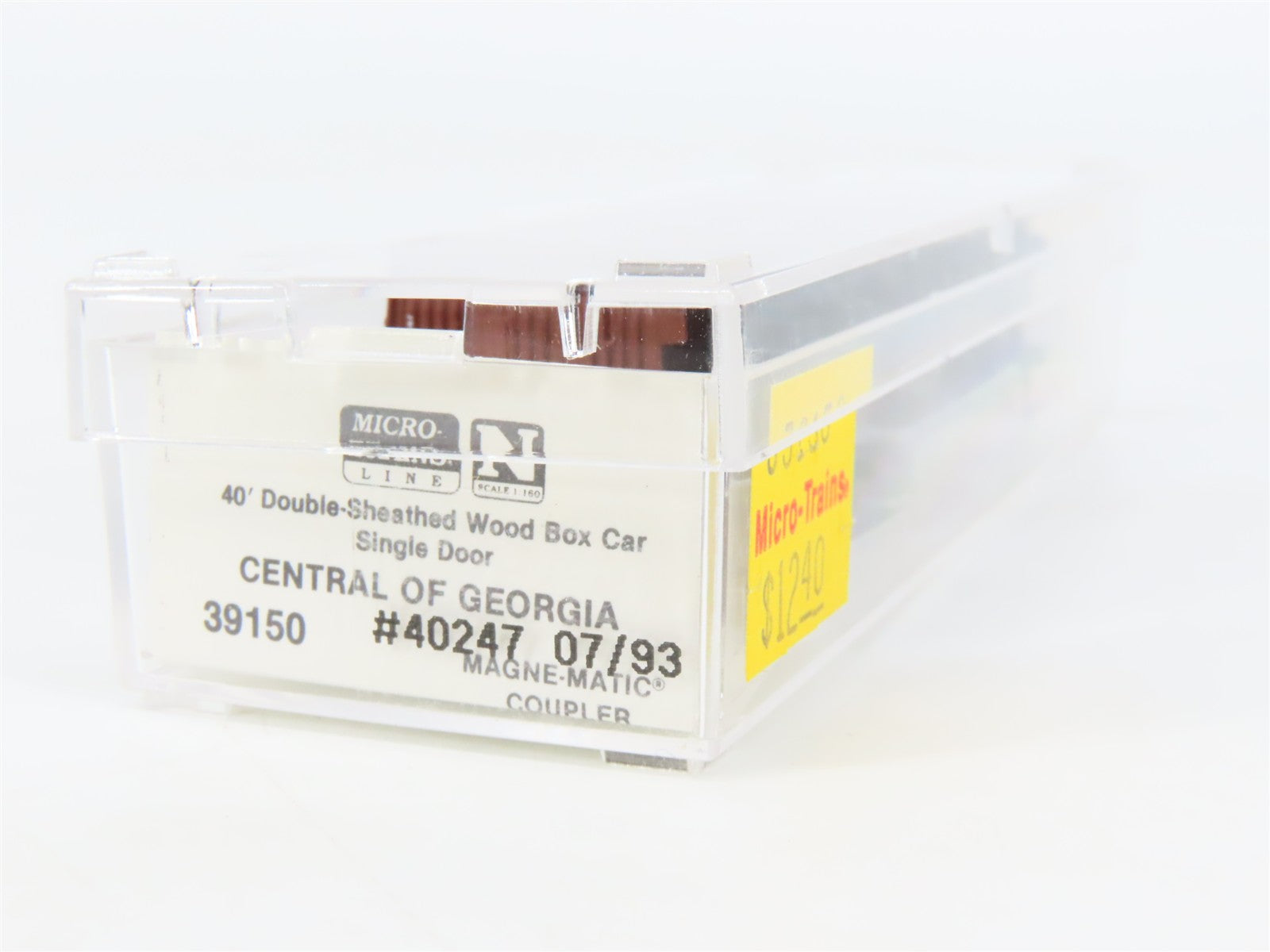 N Scale Micro-Trains 39150 CG Central of Georgia 40' Box Car 40247 RTR