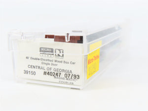 N Scale Micro-Trains 39150 CG Central of Georgia 40' Box Car 40247 RTR