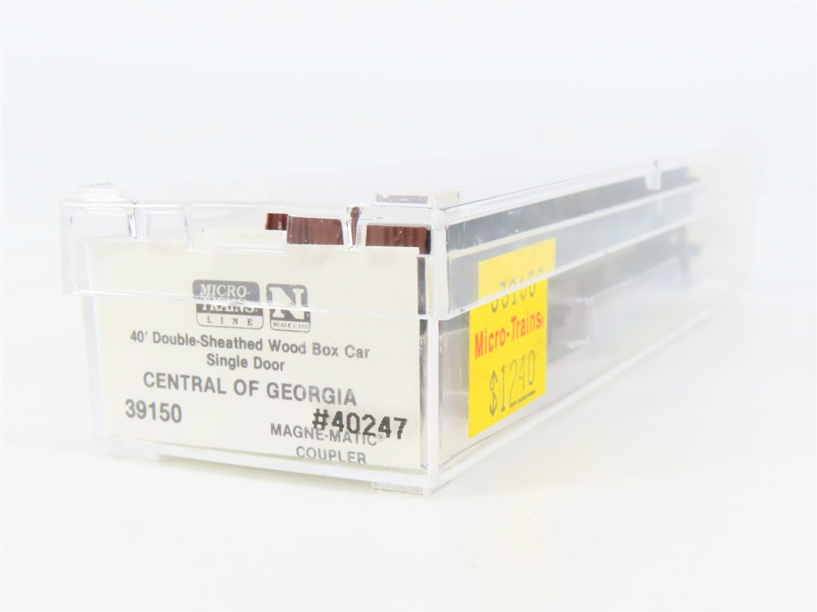 N Scale Micro-Trains 38150 CG Central of Georgia 40' Box Car 40247 RTR