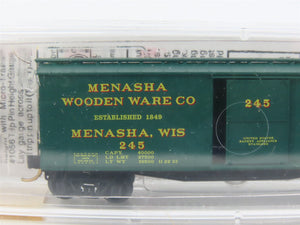 N Scale Micro-Trains 39200 MWWC Menasha Wooden Ware Company 40' Box Car 245 RTR