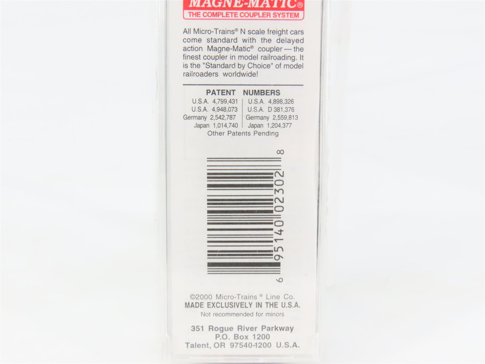 N Scale Micro-Trains 39200 MWWC Menasha Wooden Ware Company 40' Box Car 245 RTR