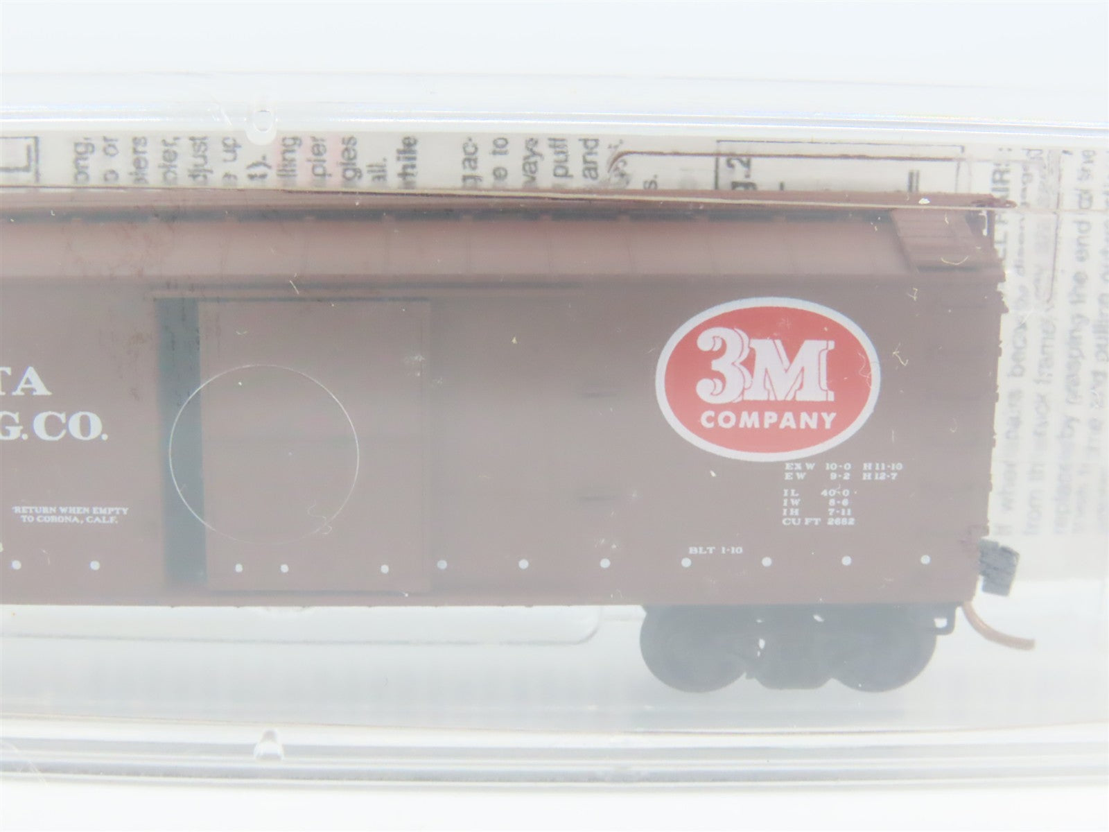 N Scale Micro-Trains 39190 Minnesota Mining & Manufacturing 40' Box Car RTR