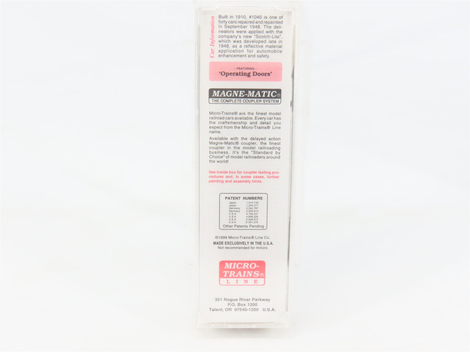 N Scale Micro-Trains 39190 Minnesota Mining & Manufacturing 40' Box Car RTR