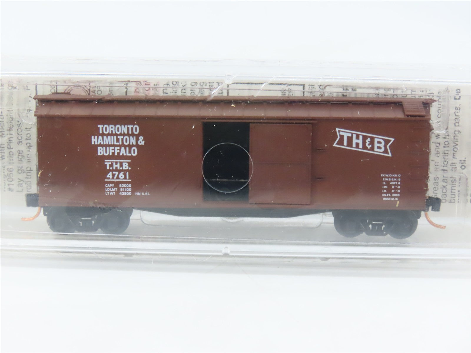 N Scale Micro-Trains 39220 THB Toronto, Hamilton & Buffalo 40' Box Car 4761 RTR