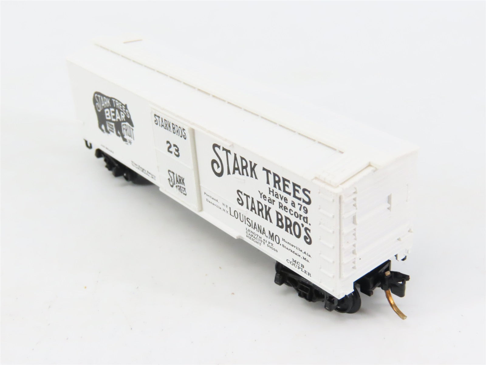 N Scale Micro-Trains 42010 Stark Bros. 40' Double Wood-Sheathed Box Car 23 RTR